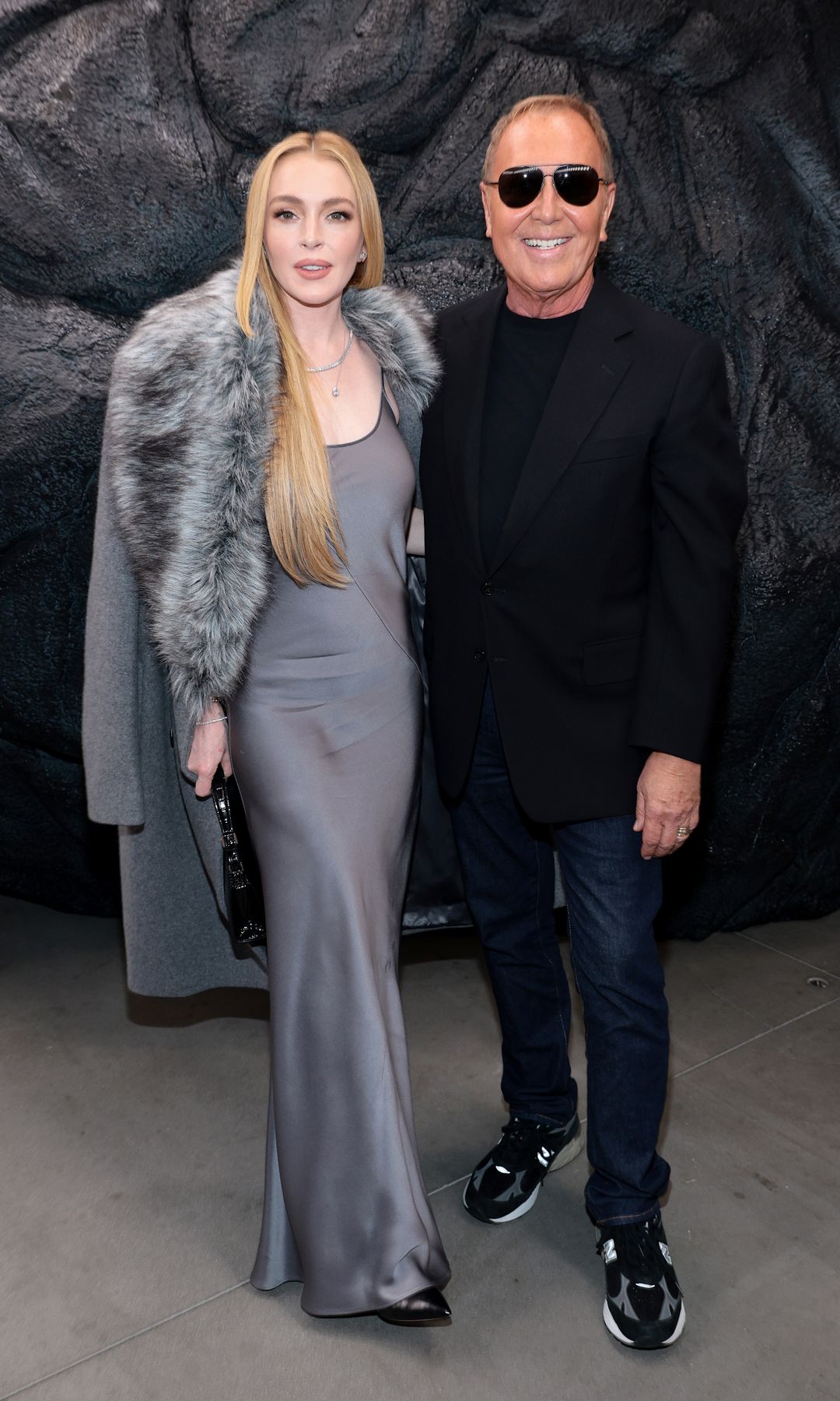 Lindsay Lohan y Michael Kors durante New York Fashion Week