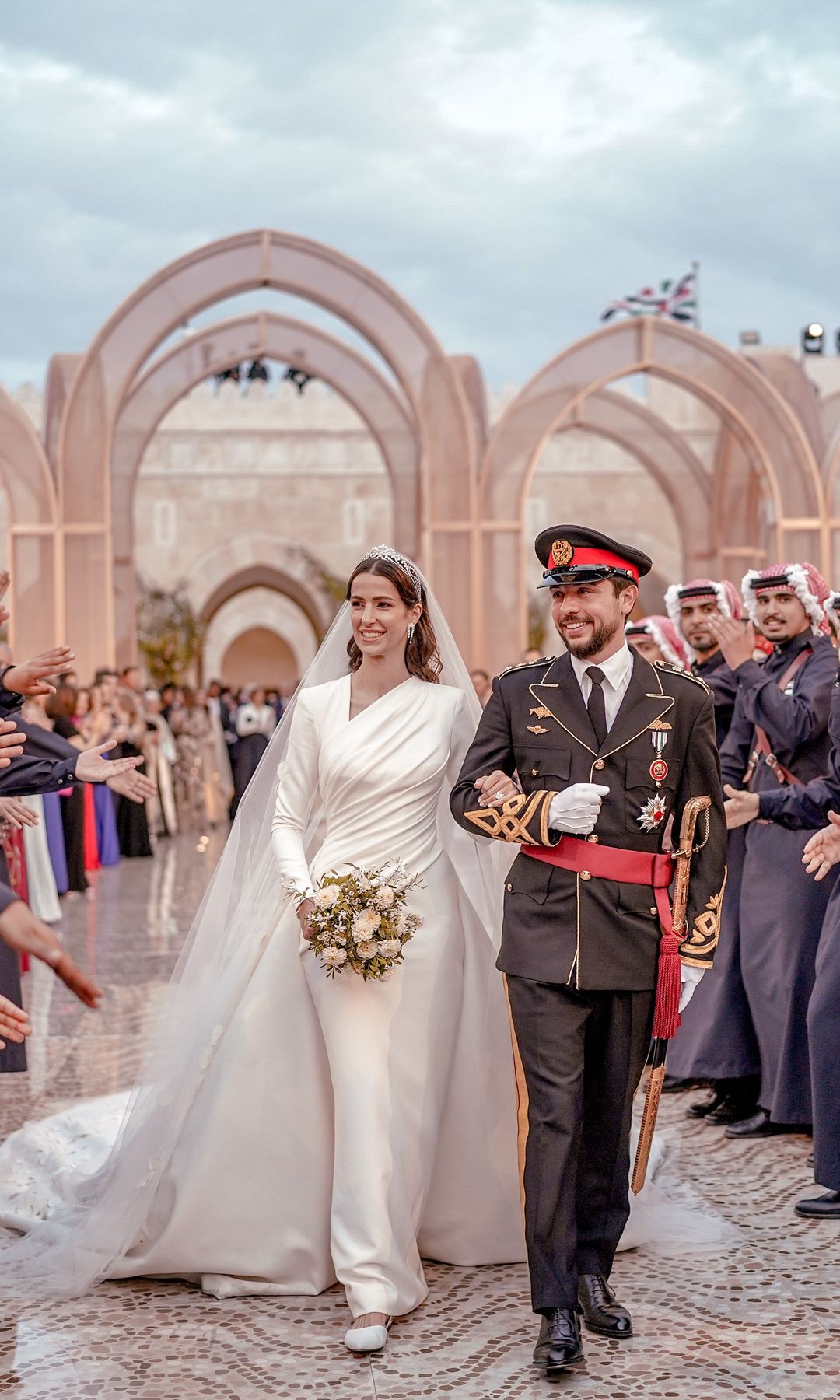 Princesa Rajwa Al Hussein el día de su boda