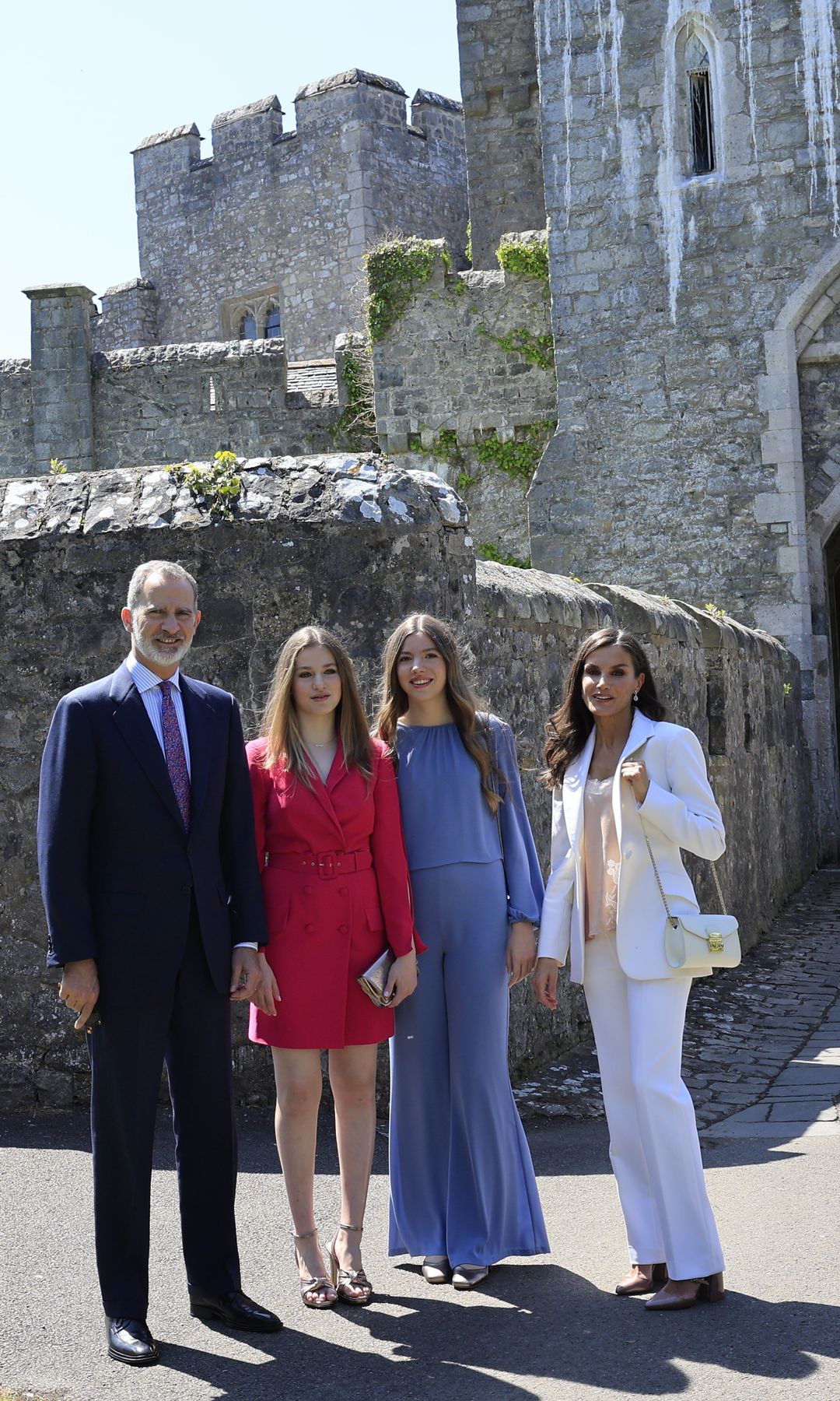 La familia real española en la graduación de la princesa Leonor en 2023