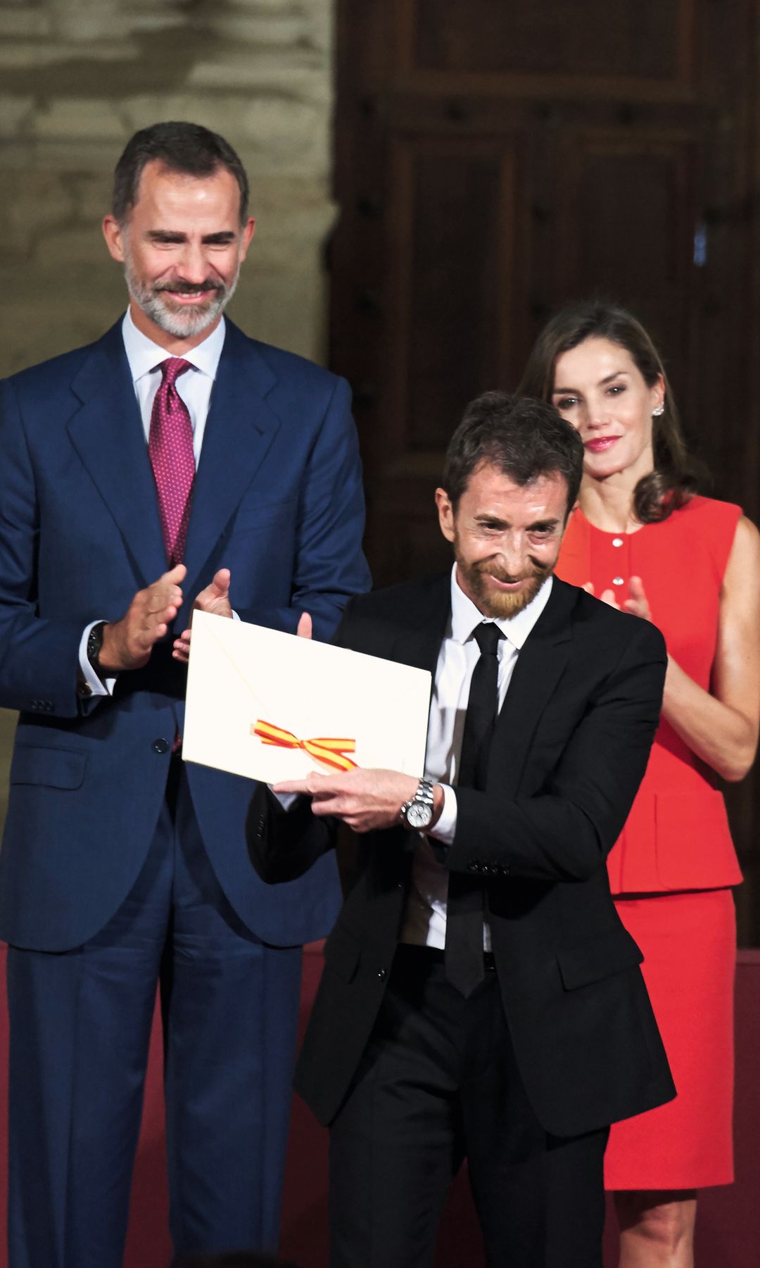 Pablo Motos con los reyes Felipe y Letizia