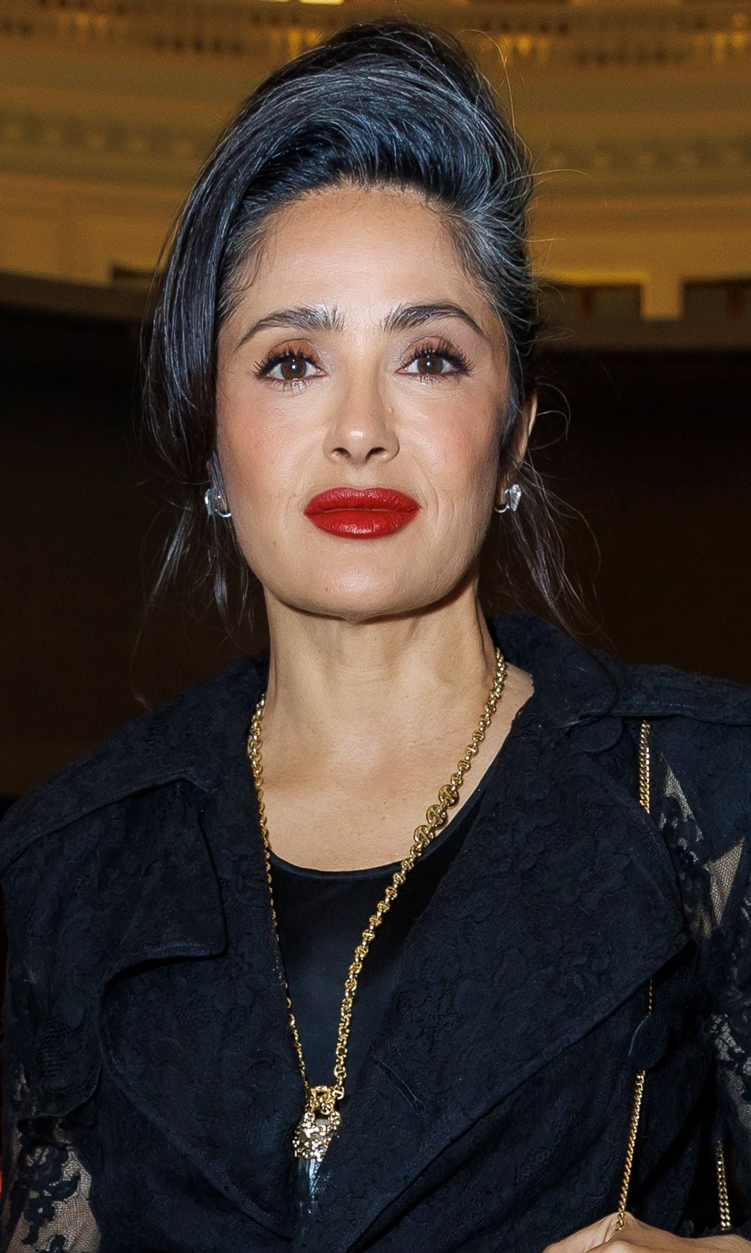 Salma Hayek en la exposición Corps et Ames