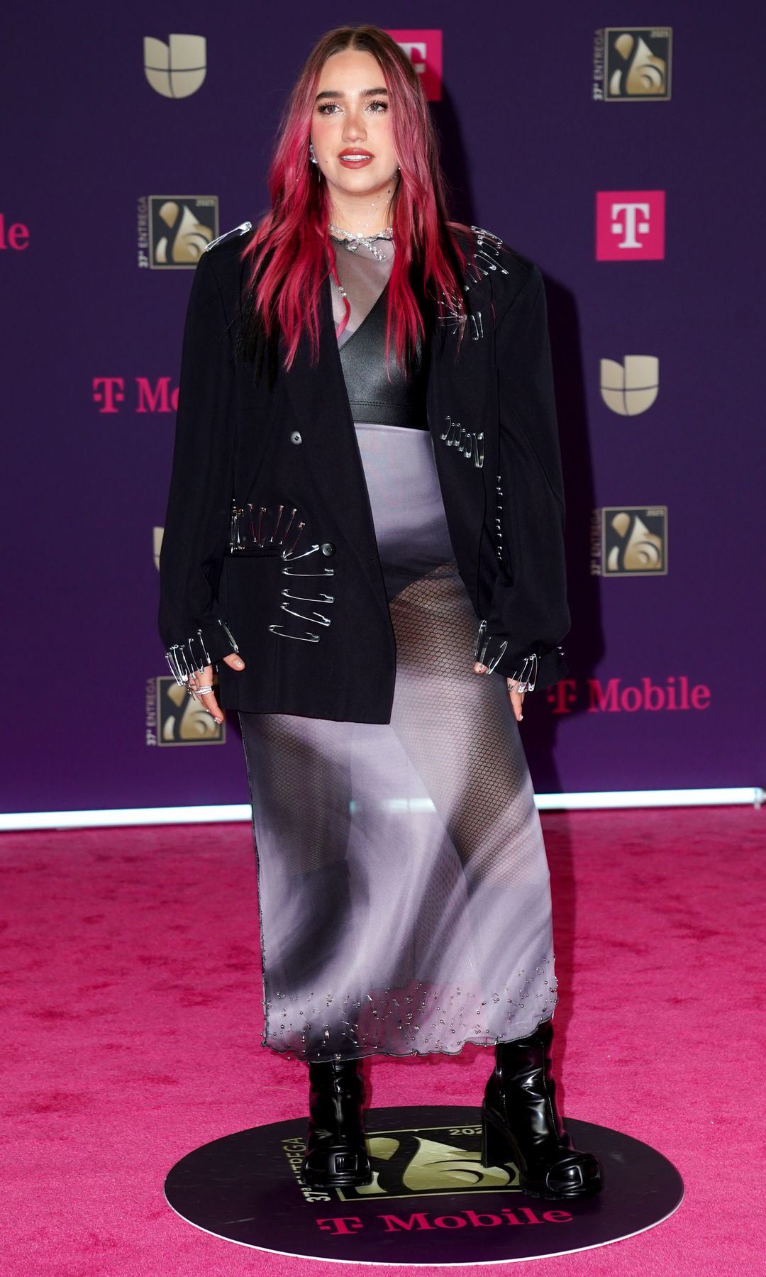 MIAMI, FLORIDA - FEBRUARY 20: Ela Taubert attends Univision's 37th Premio Lo Nuestro at Kaseya Center on February 20, 2025 in Miami, Florida. (Photo by Sergi Alexander/Getty Images)