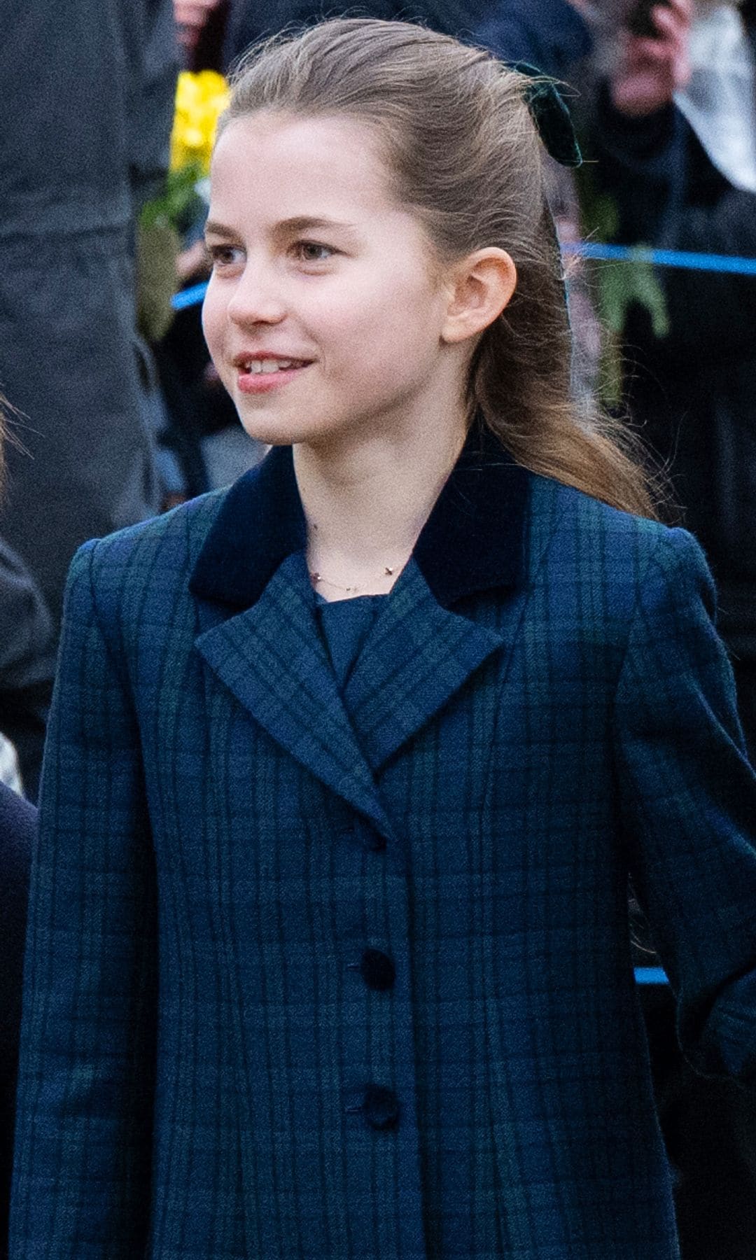 Princess Charlotte of Wales and Prince George of Wales attend the Christmas Morning Service at Sandringham Church on December 25, 2024 in Sandringham, Norfolk