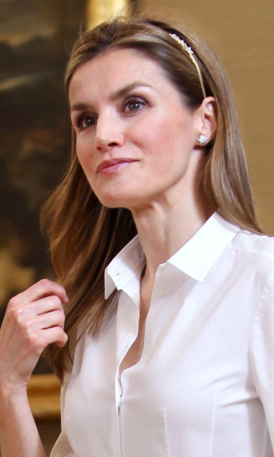 Crown Princess Letizia of Spain holds audiences for representatives of the Spanish Collaborative Study of Congenital Malformations and representatives of "AMICA" association. (Photo by Dusko Despotovic/Corbis via Getty Images)