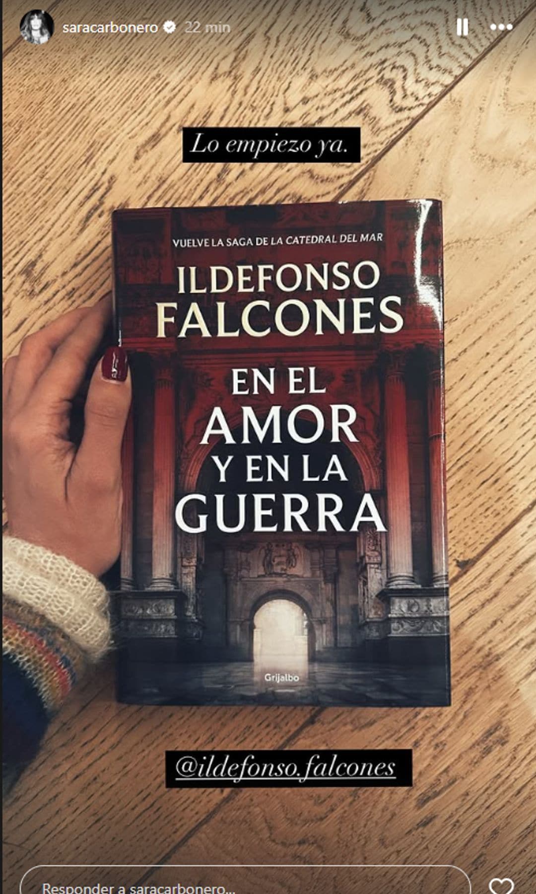 Libro de 'En el amor y en la guerra', de Ildefonso Falcones