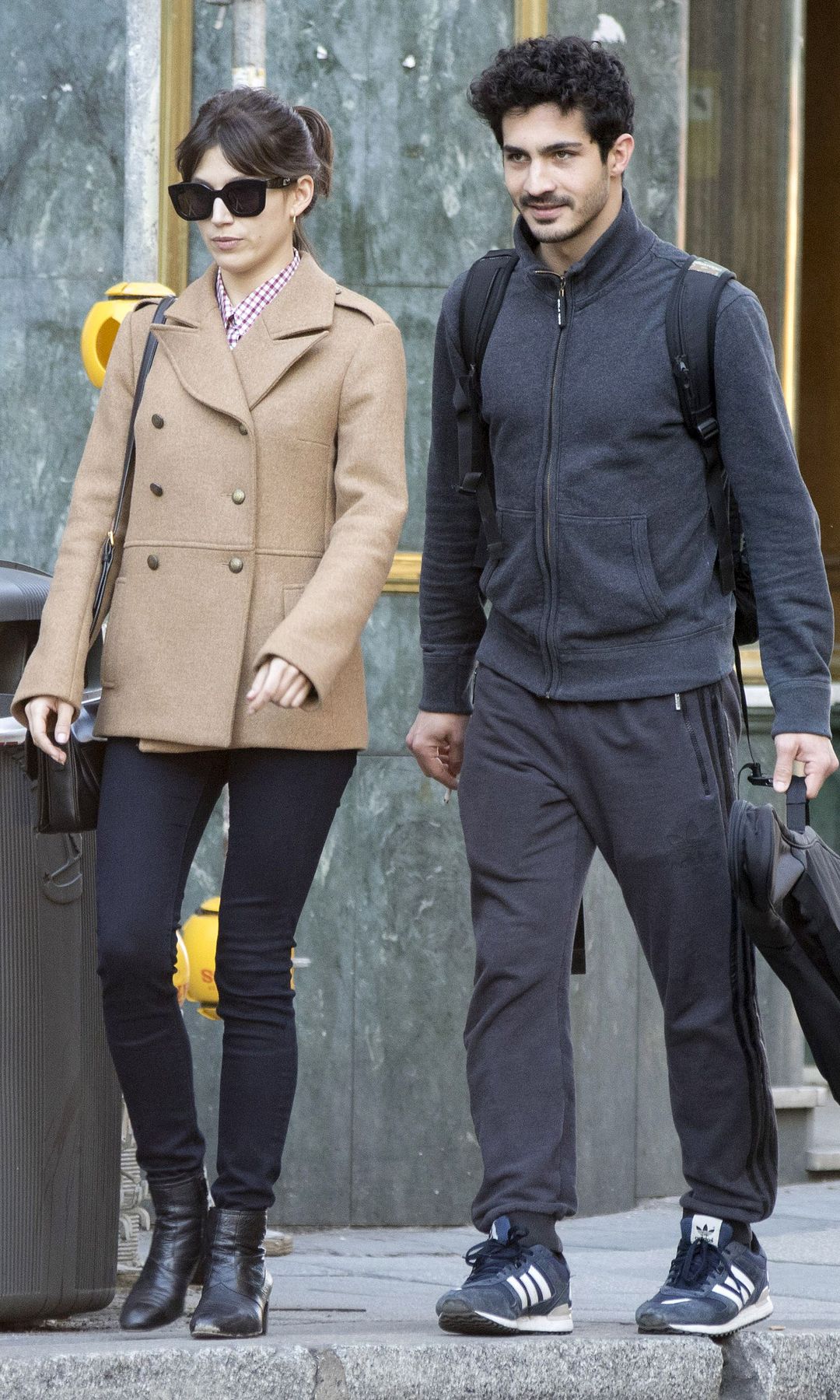 Úrsula Corberó y Chino Darín are seen on February 20, 2016 in Madrid, Spain.