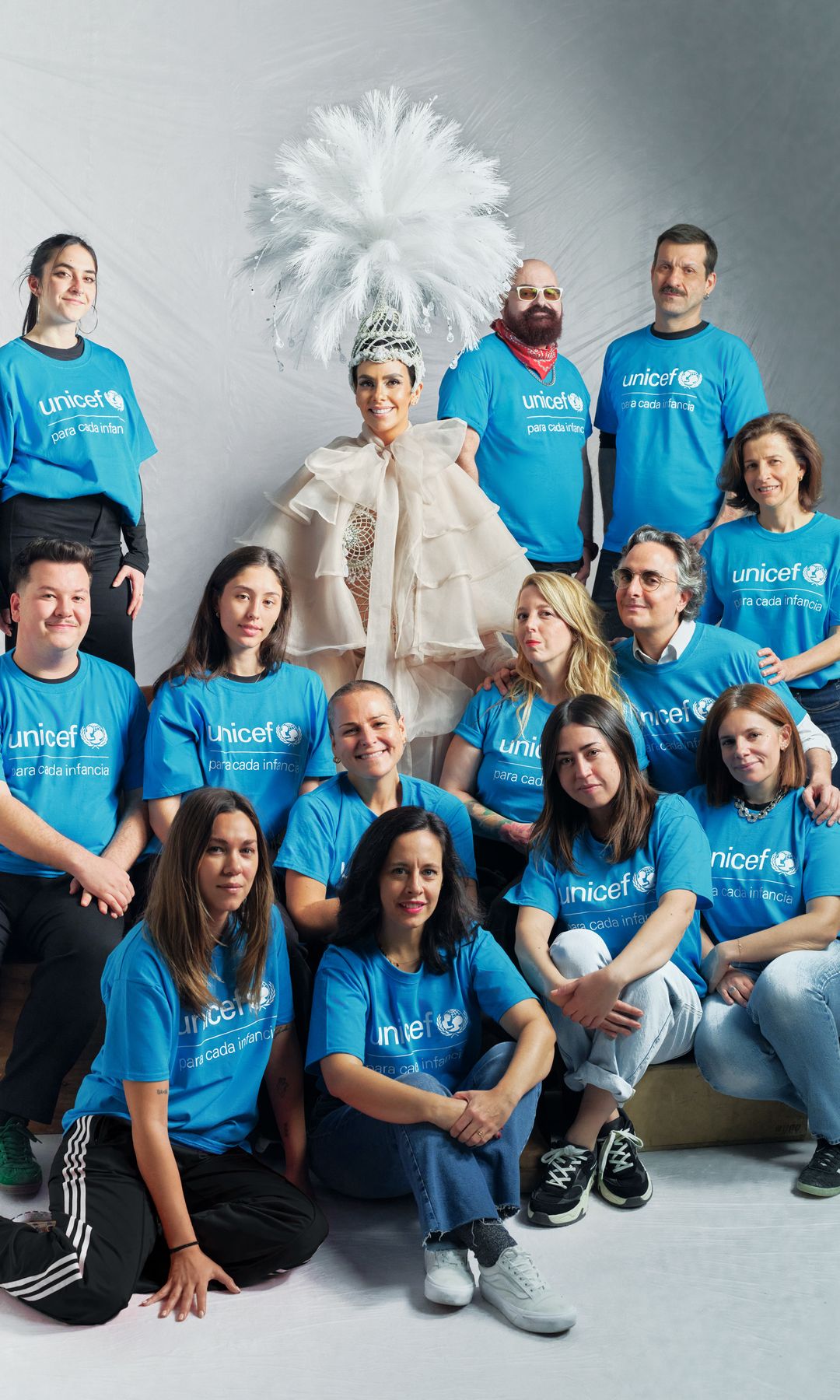 Cristina Pedroche con el equipo de UNICEF ESPAÑA