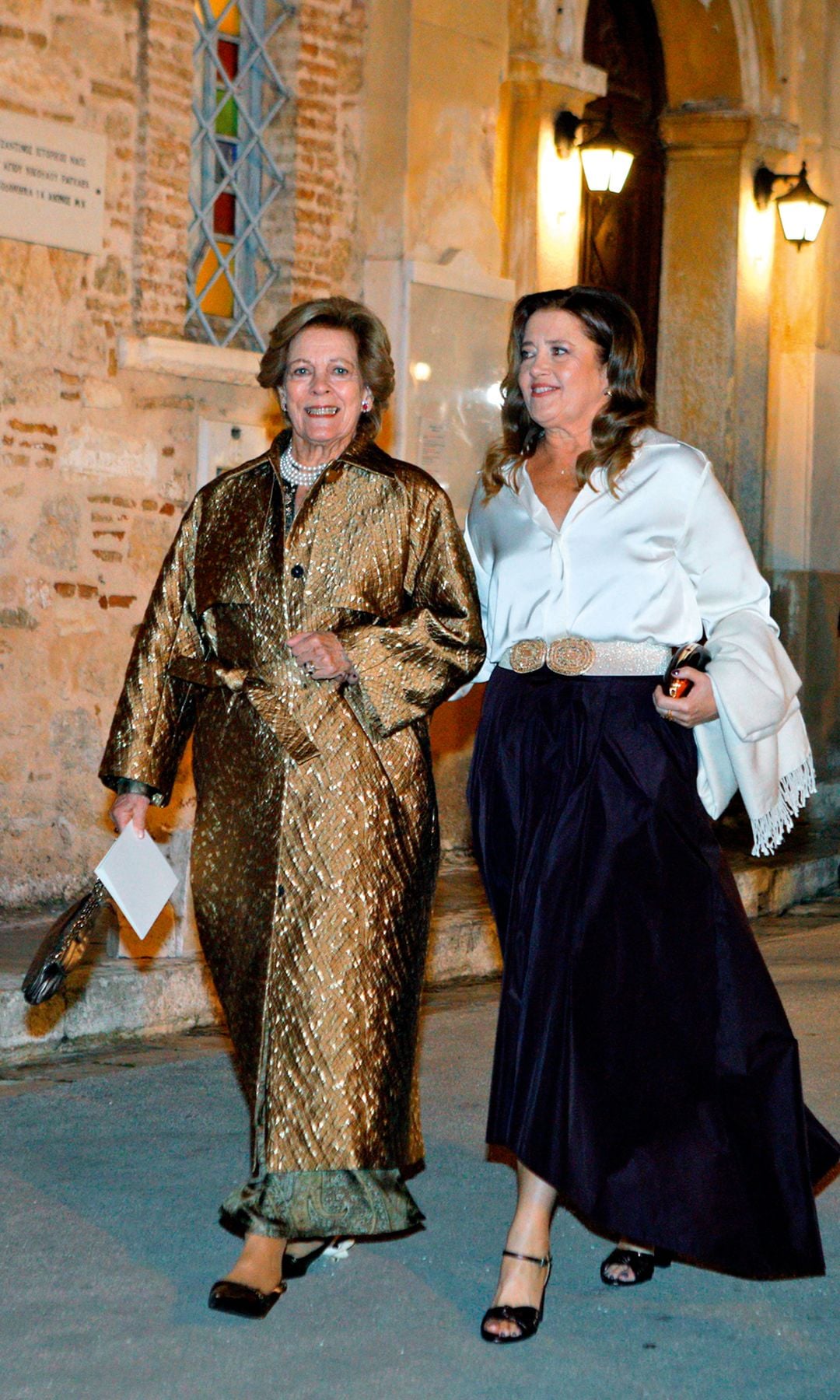 La reina Ana María de Grecia con su hija Alexia