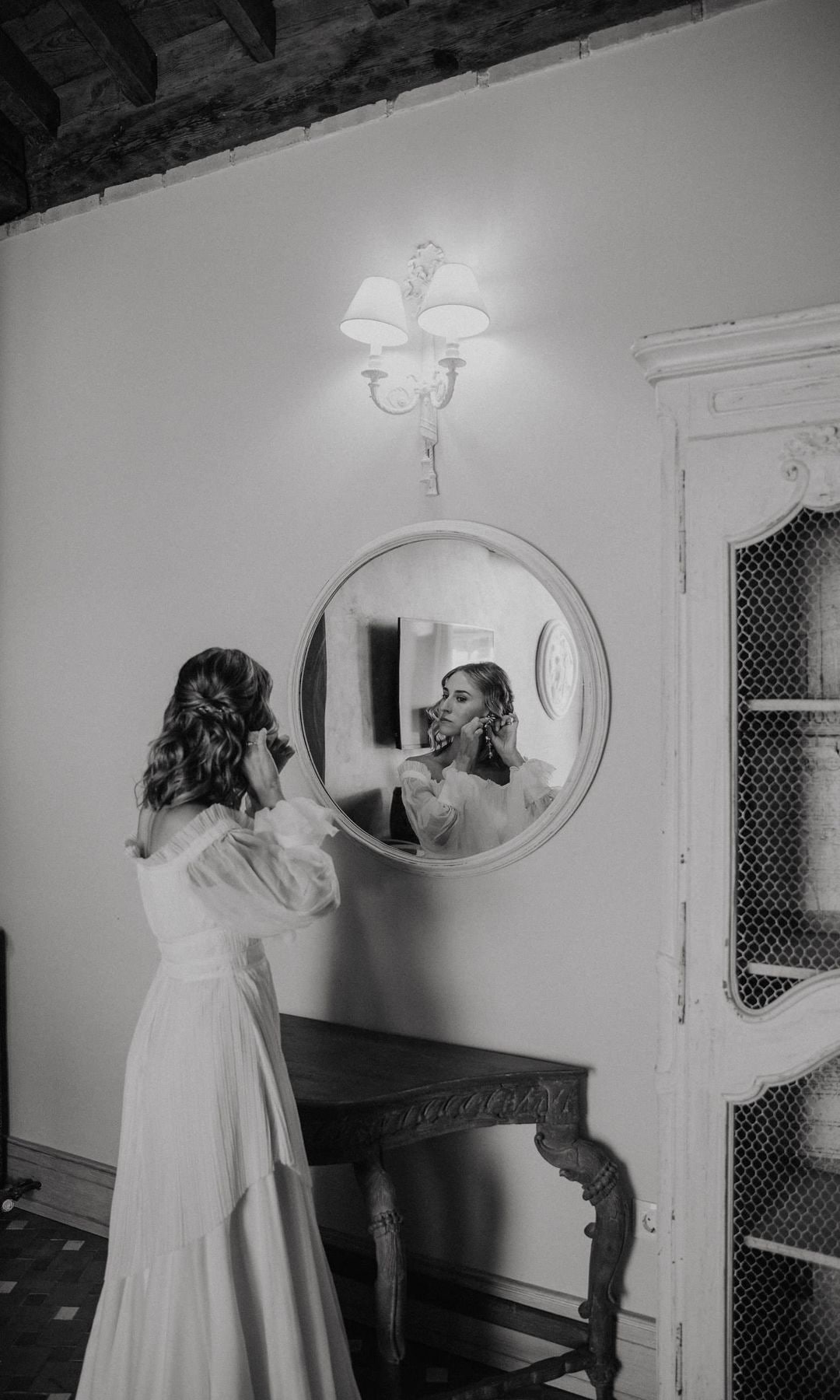 Vestido de novia con escote bardot