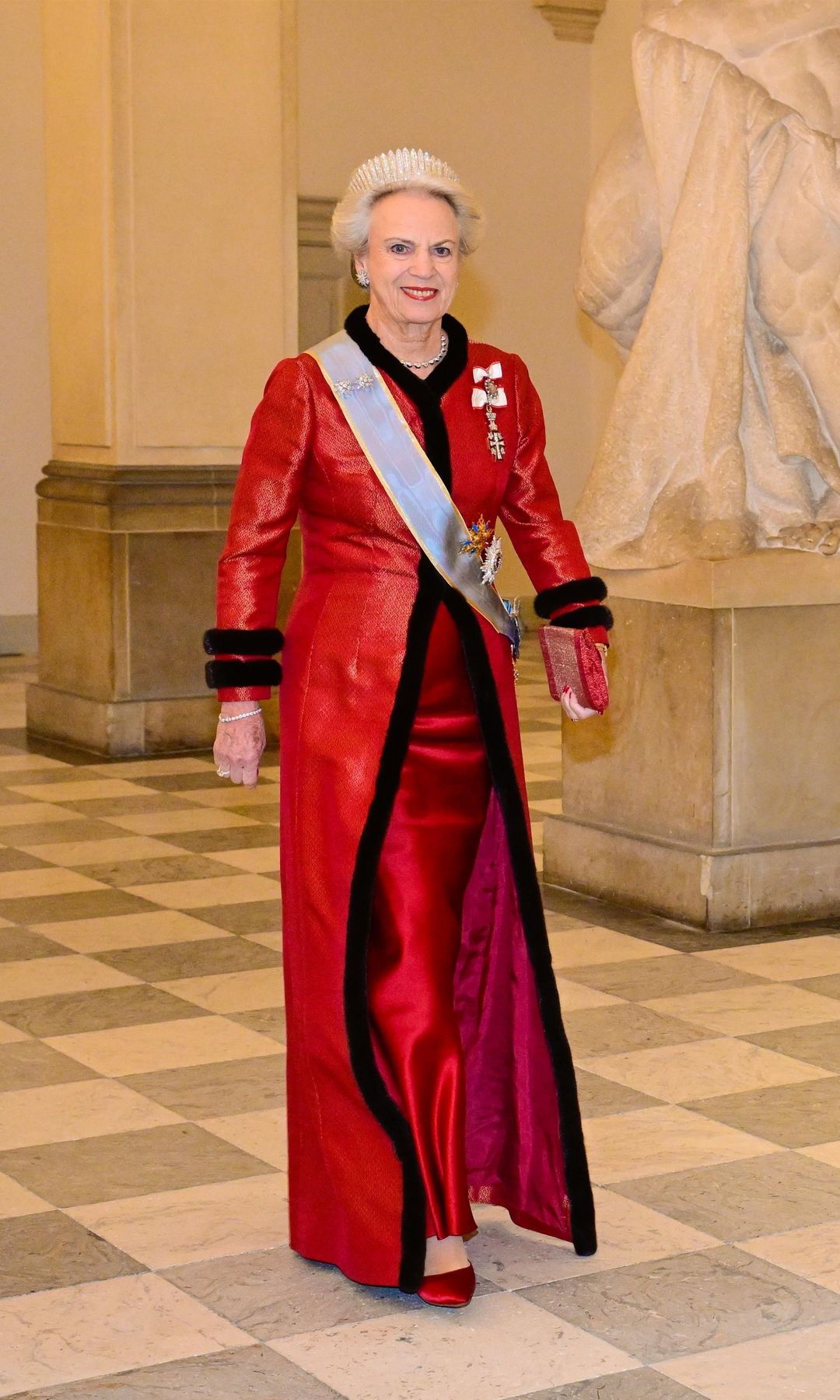 Princesa Benedicta en la recepción del presidente de Egipto