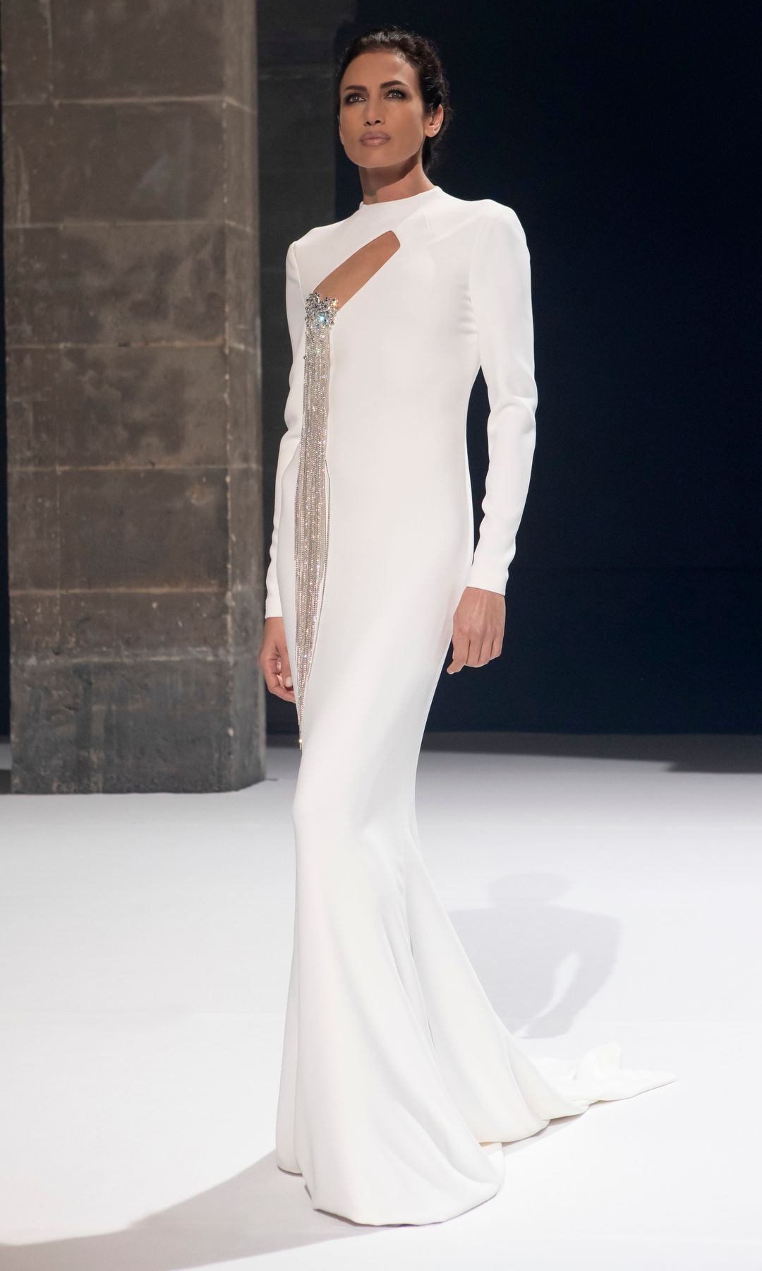 Nieves Álvarez vestido blanco