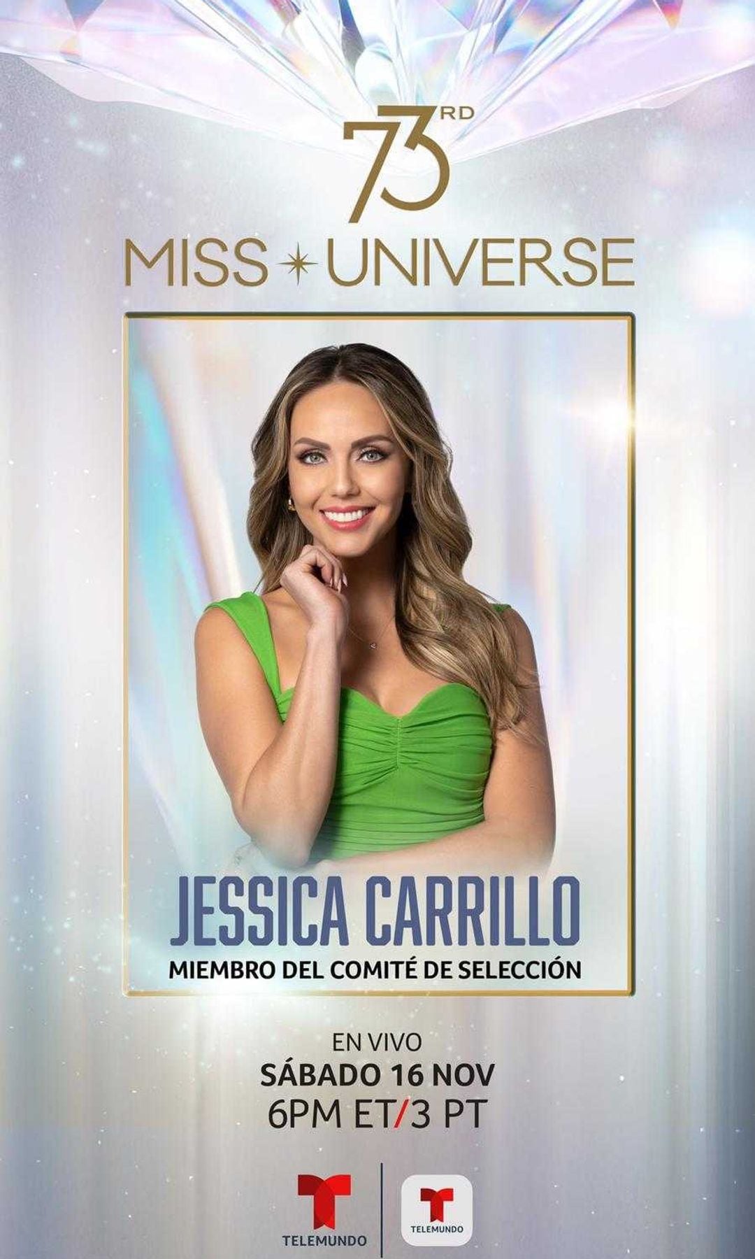 Jessica Carrillo será parte del comité de selección de Miss Universe 2024