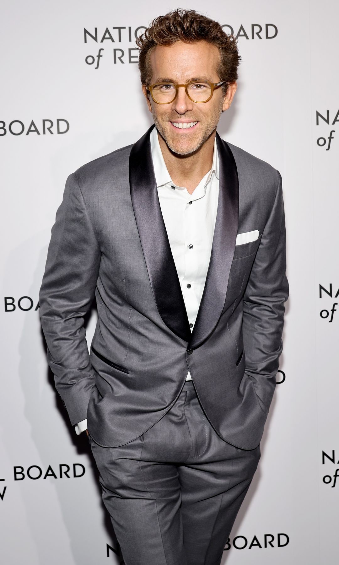 Ryan Reynolds poses during The National Board of Review Annual Awards Gala at Cipriani 42nd Street on January 07, 2025 in New York City.