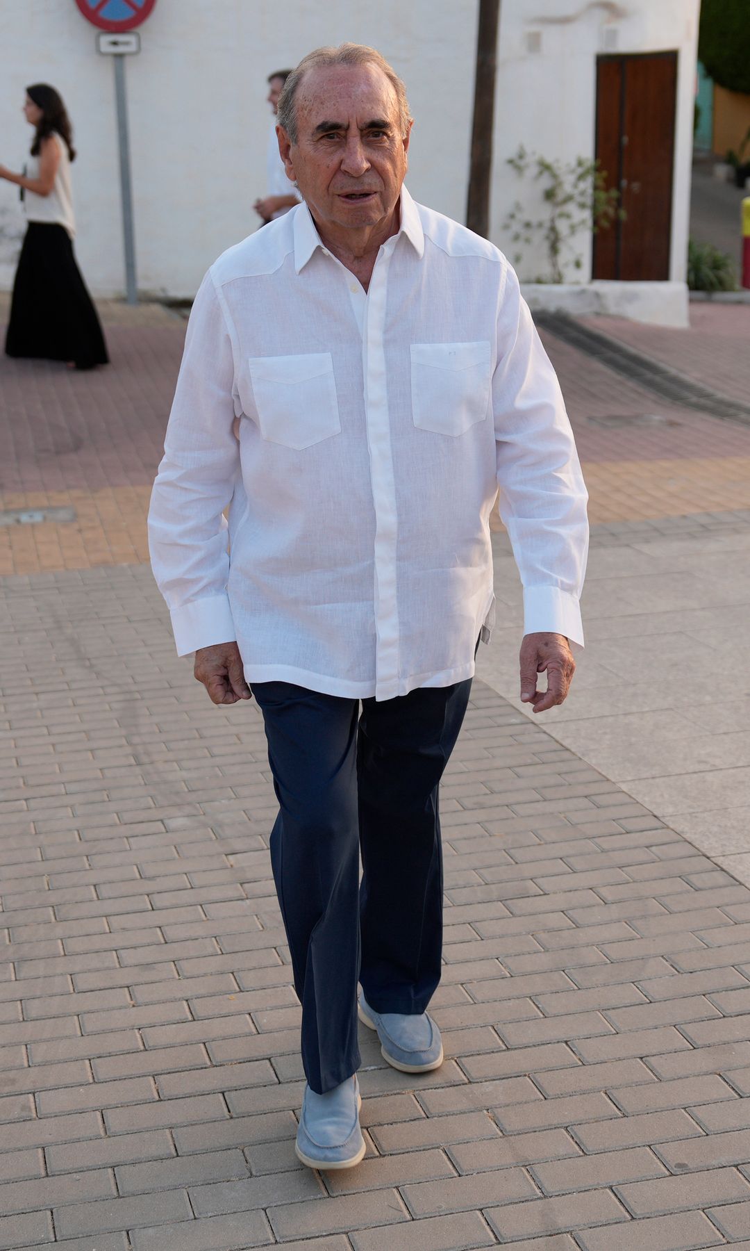 Pedro Trapote en el velatorio de Carlos Goyanes en Marbella. 7 de agosto de 2024