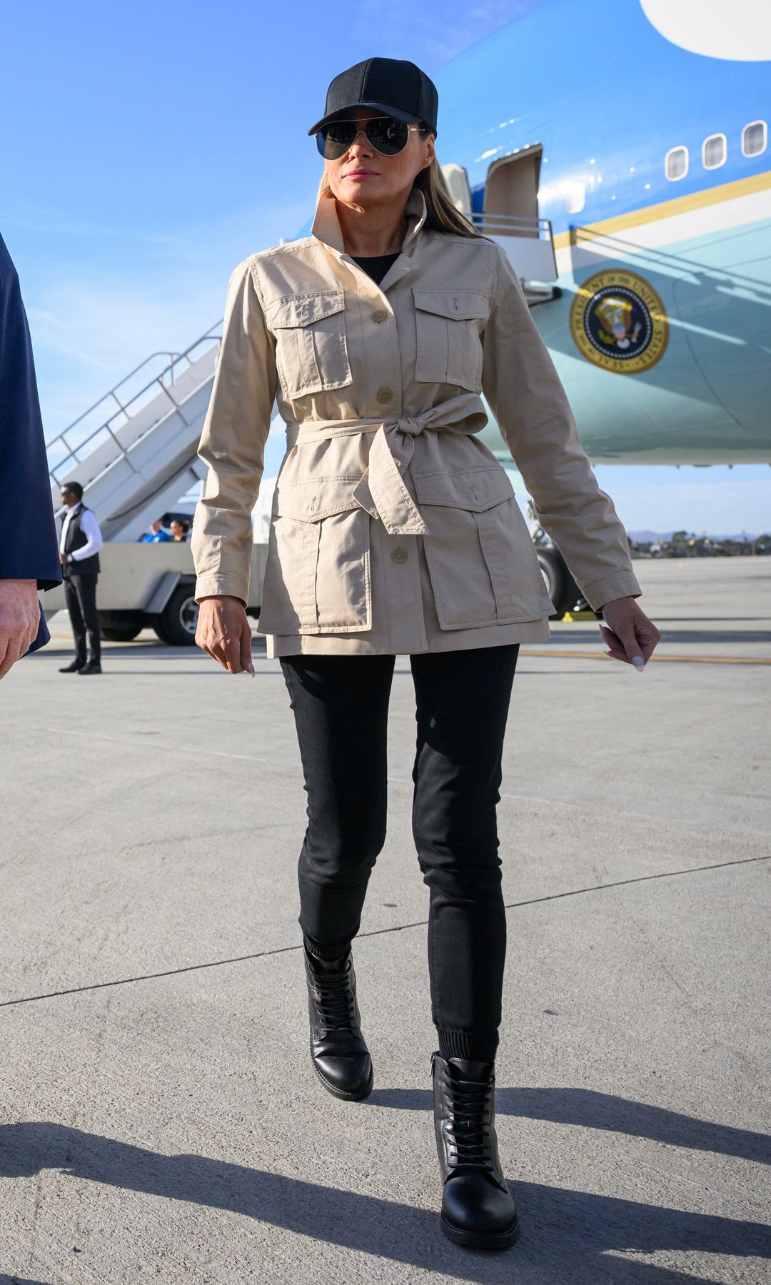 Melania Trump con look 'sport'