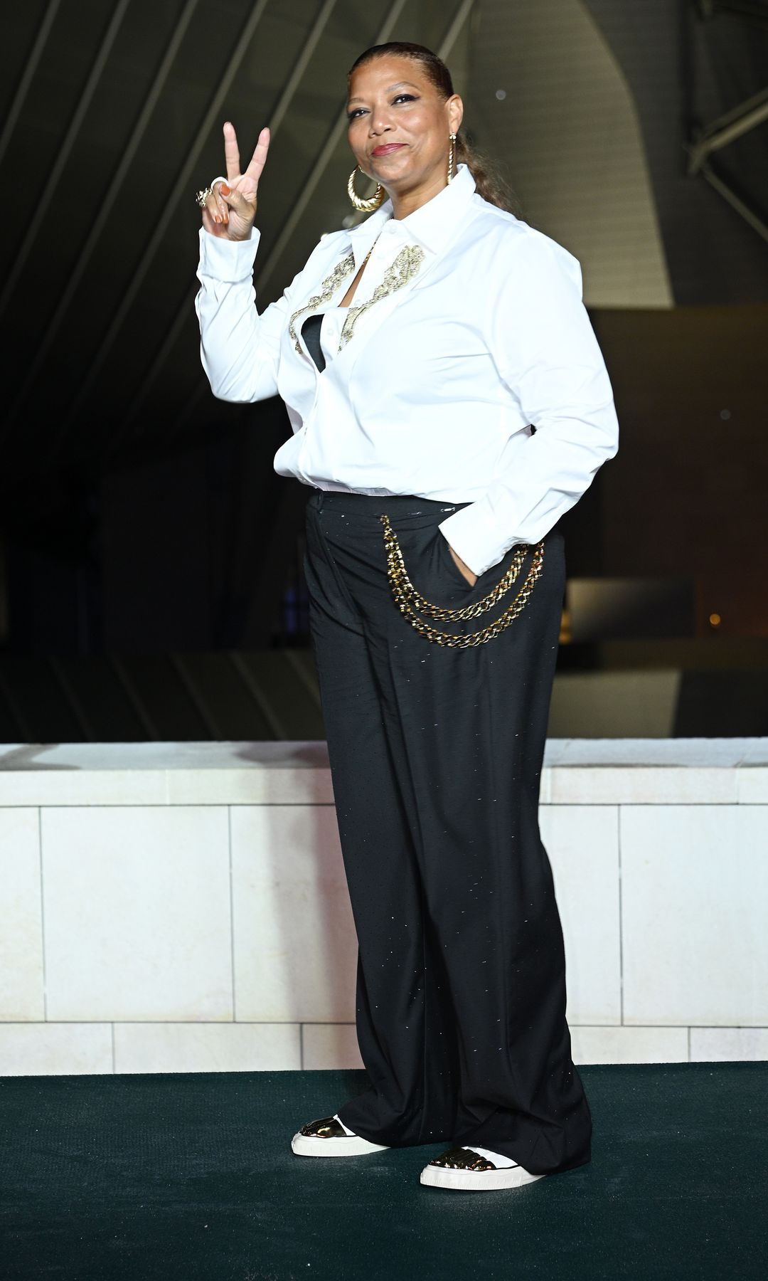 Queen Latifah en la fiesta 'Preludio a los Juegos Olímpicos' en la Fundación Louis Vuitton de París el 25 de julio de 2024