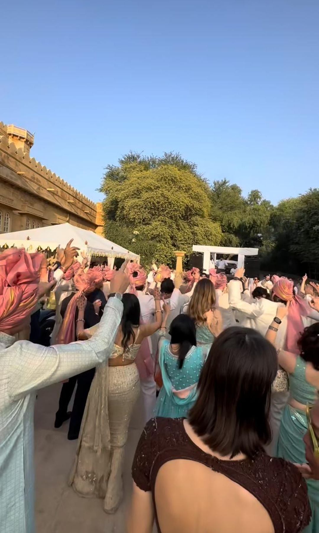 Otro momento de la boda en la India a la que fue Gabriela Palatchi