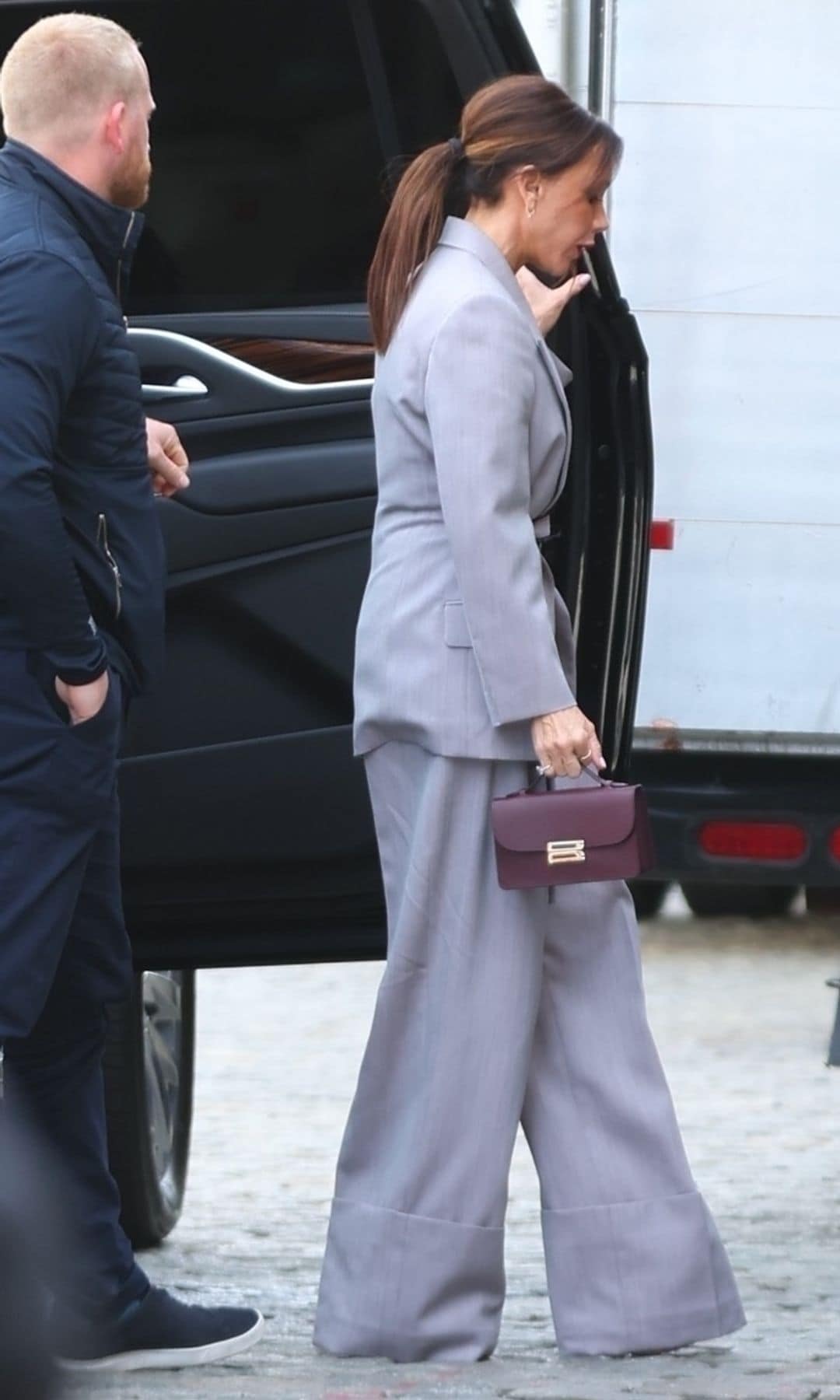 New York, NY  - Victoria Beckham was spotted this afternoon exiting a photoshoot in the Meatpacking District