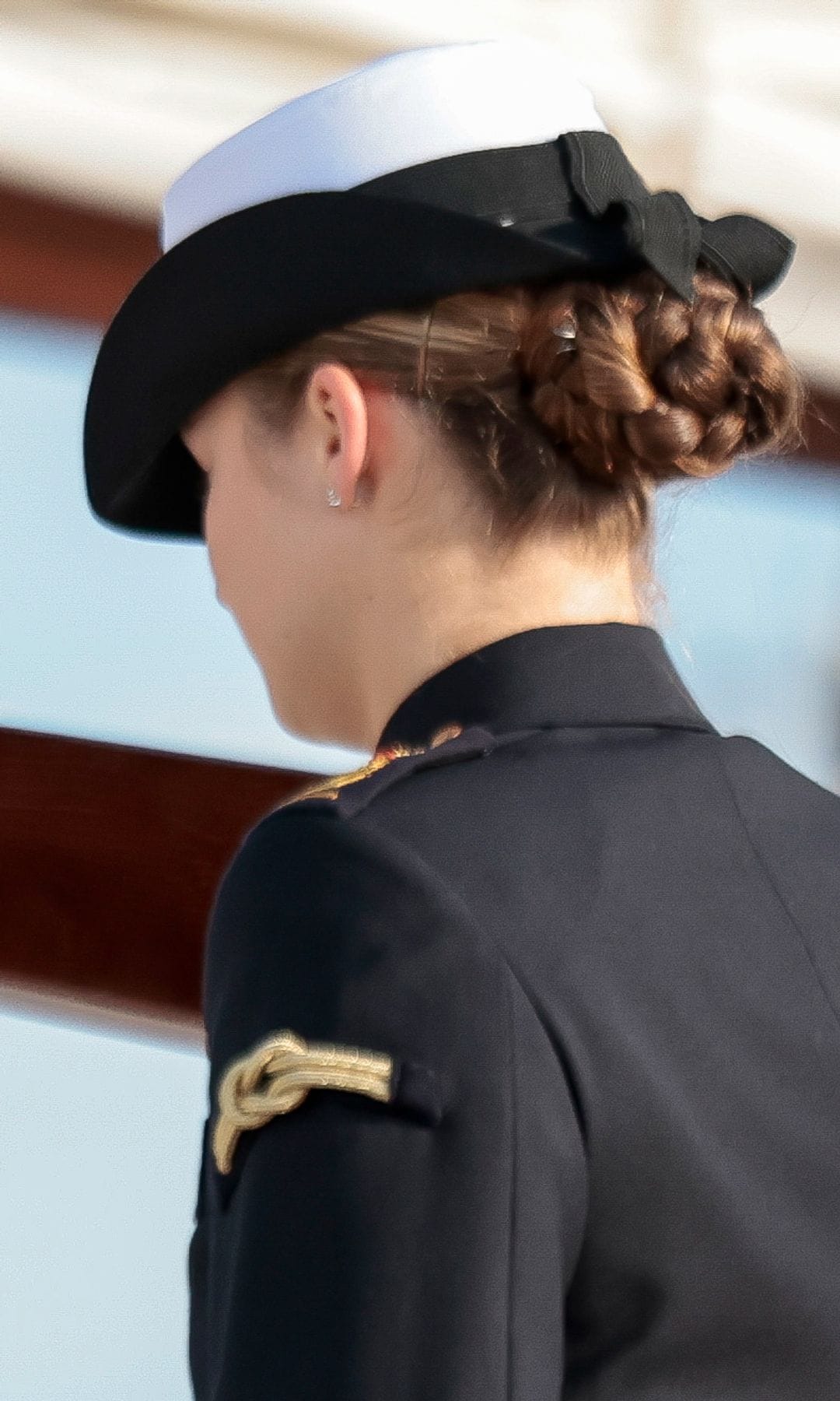 Princess Leonor of Borbon going on board Juan Sebastian Elcano in Cadiz on Wednesday, 8 January 2025.