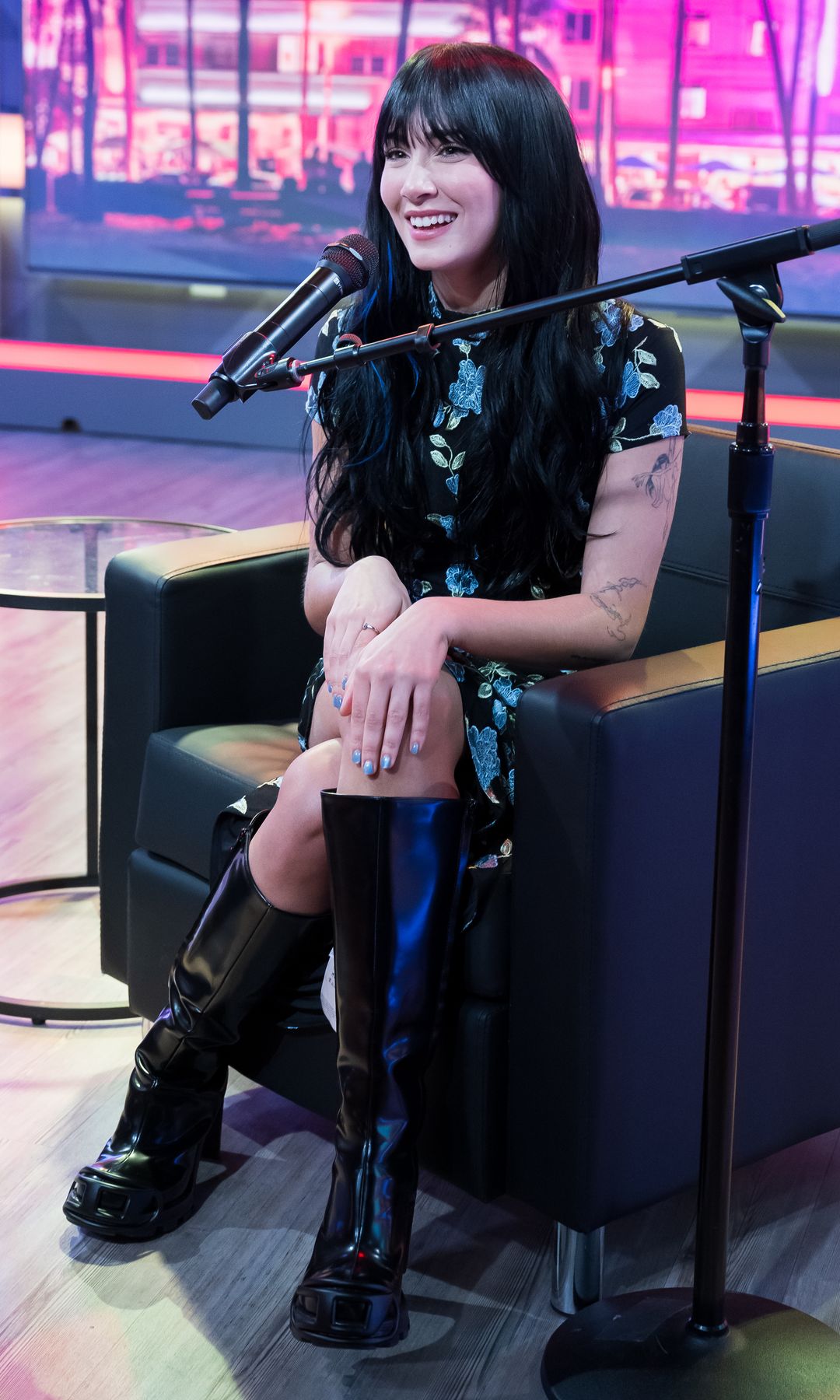 Aitana visits SiriusXM Studios on January 24, 2025 in Miami Beach, Florida (Photo by Jason Koerner/Getty Images)