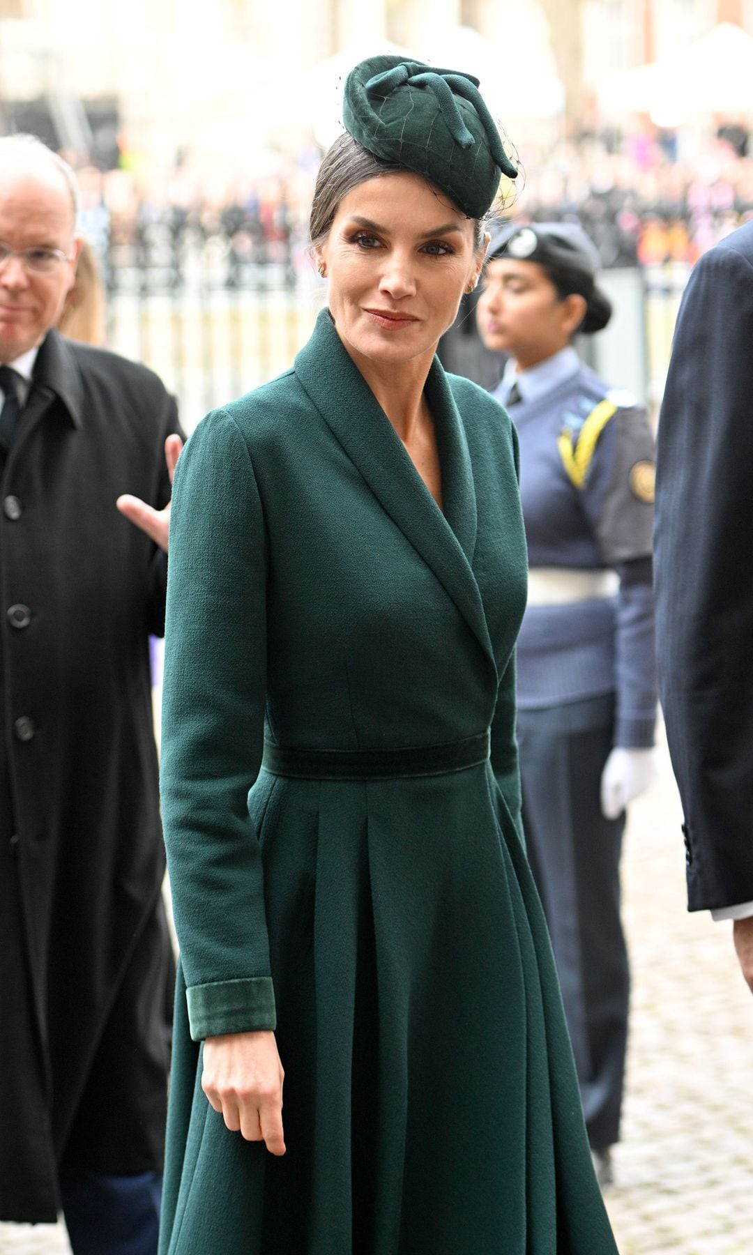 Queen Letizia of Spain attends the Memorial Service for the Duke of Edinburgh at Westminster Abbey on March 29, 2022 in London, England.