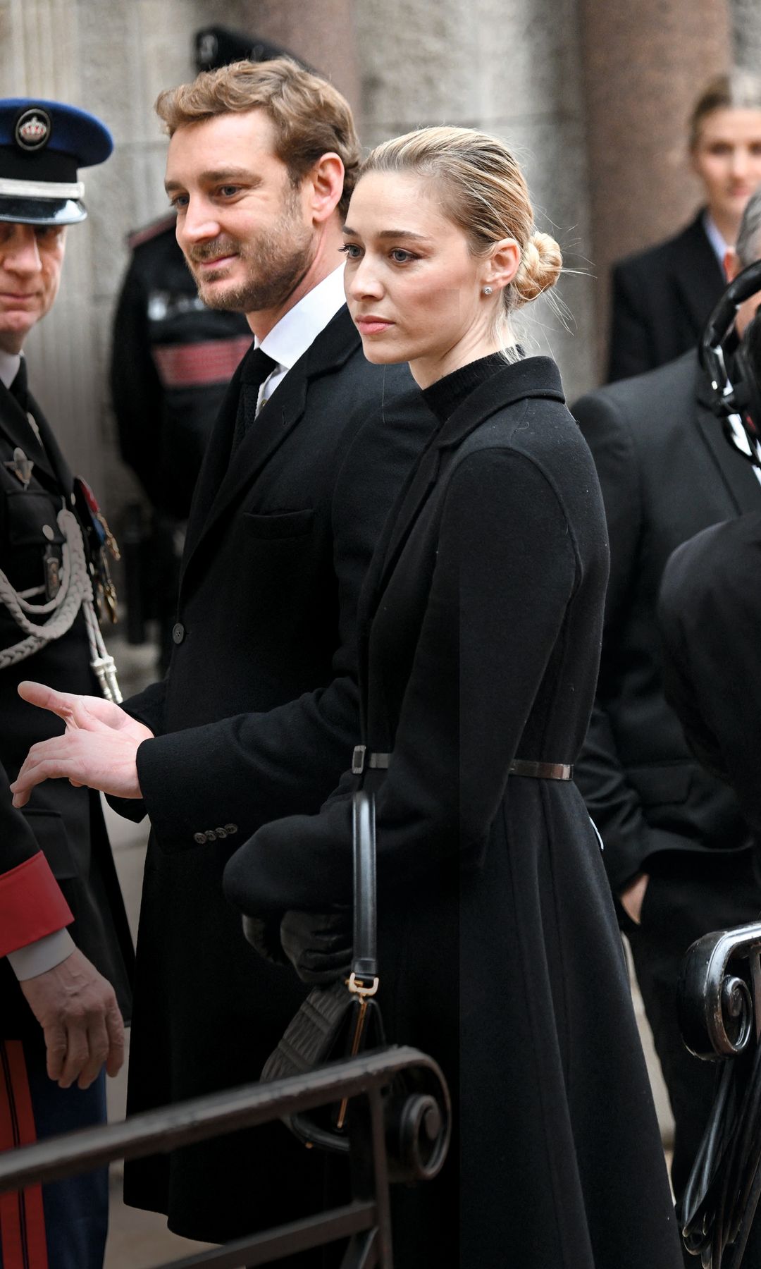 Andrea y Pierre Casiraghi en el funeral