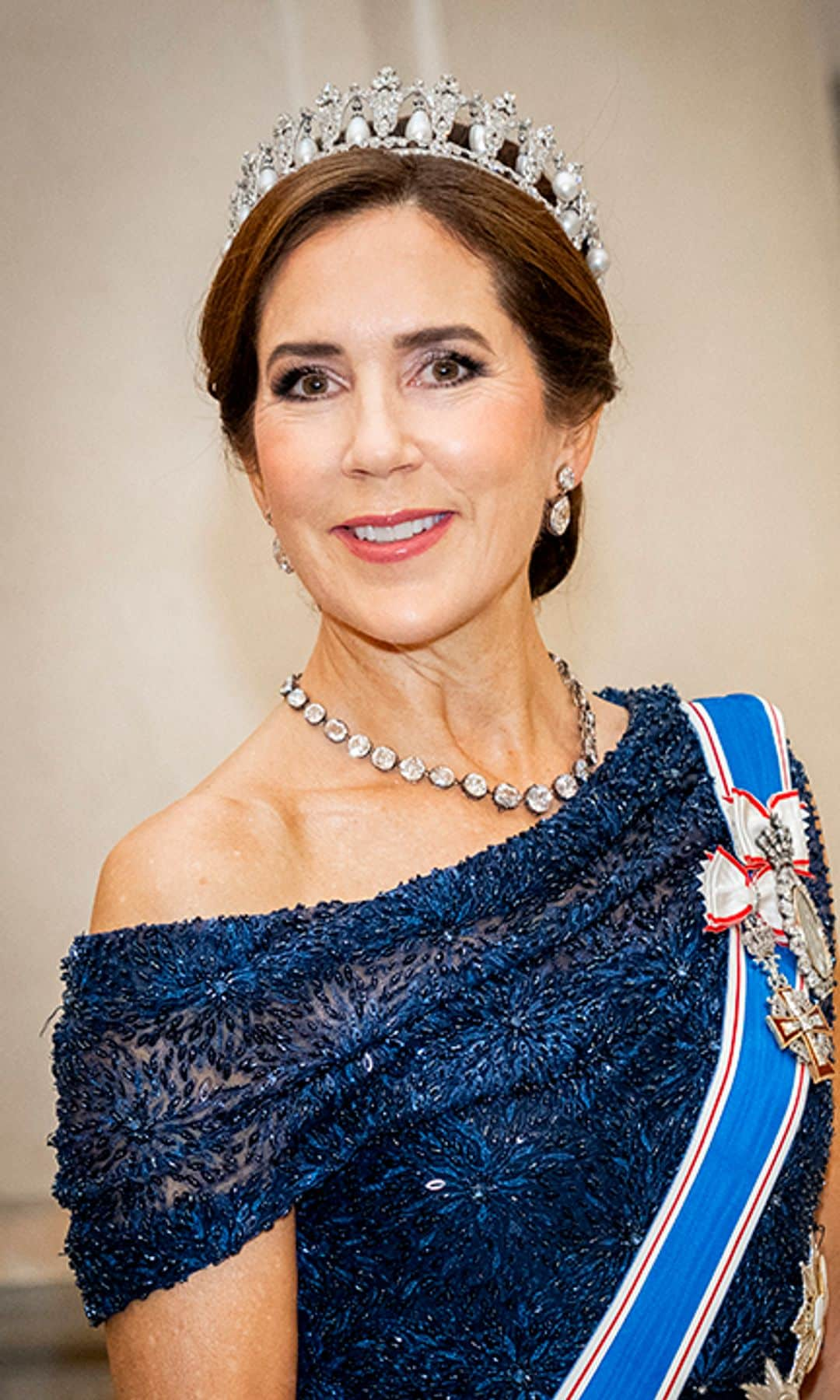 Esta diadema de perlas también pertenece a las Joyas de la Corona danesa y era una de las favoritas de la reina Margarita