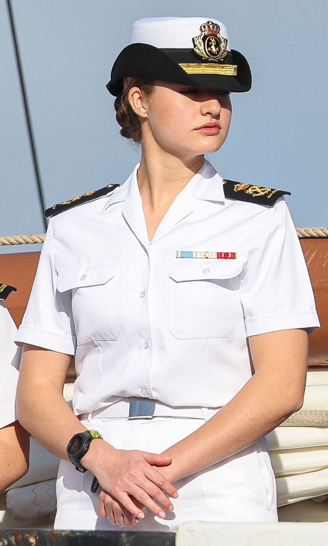 Princess Leonor de Borbon leaving Las Palmas de Gran Canarias on board Juan Sebastian Elcano in Las Palmas on Thursday, 23 January 2025.