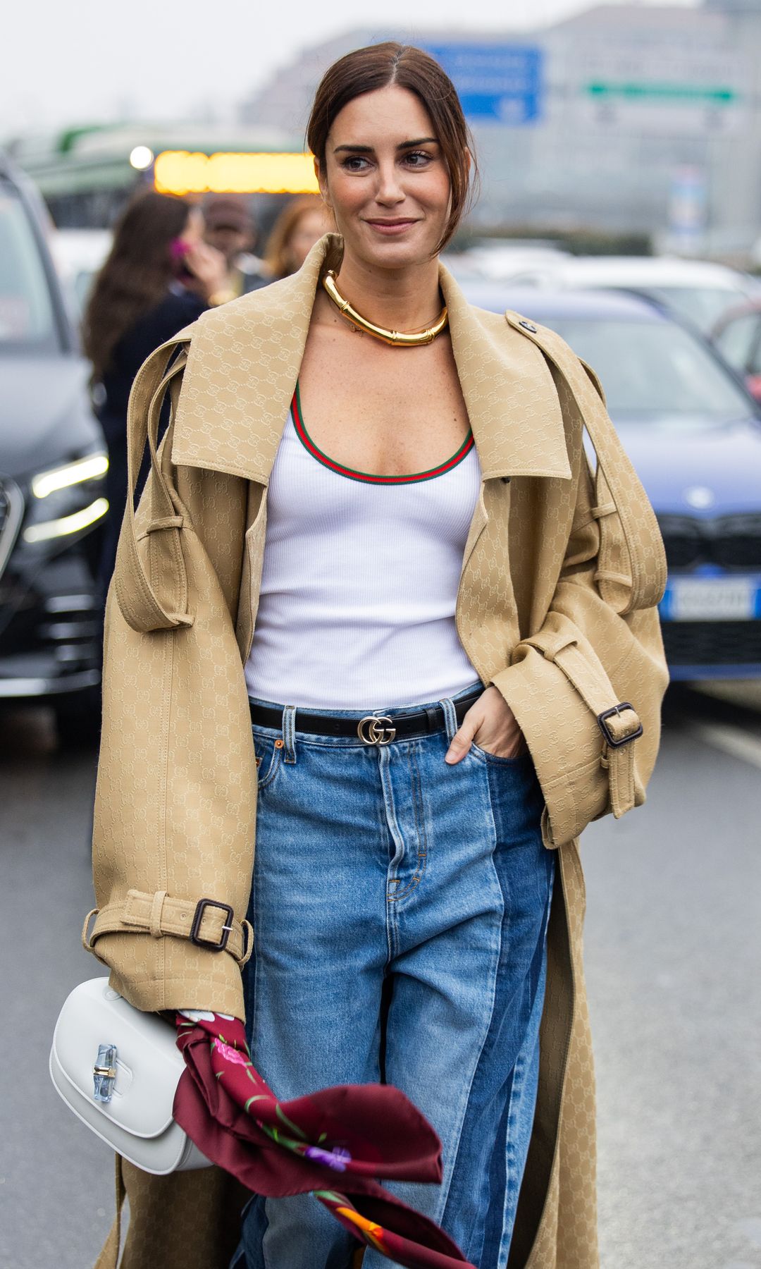 Gala González en el desfile de Gucci en Milan Fashion Week