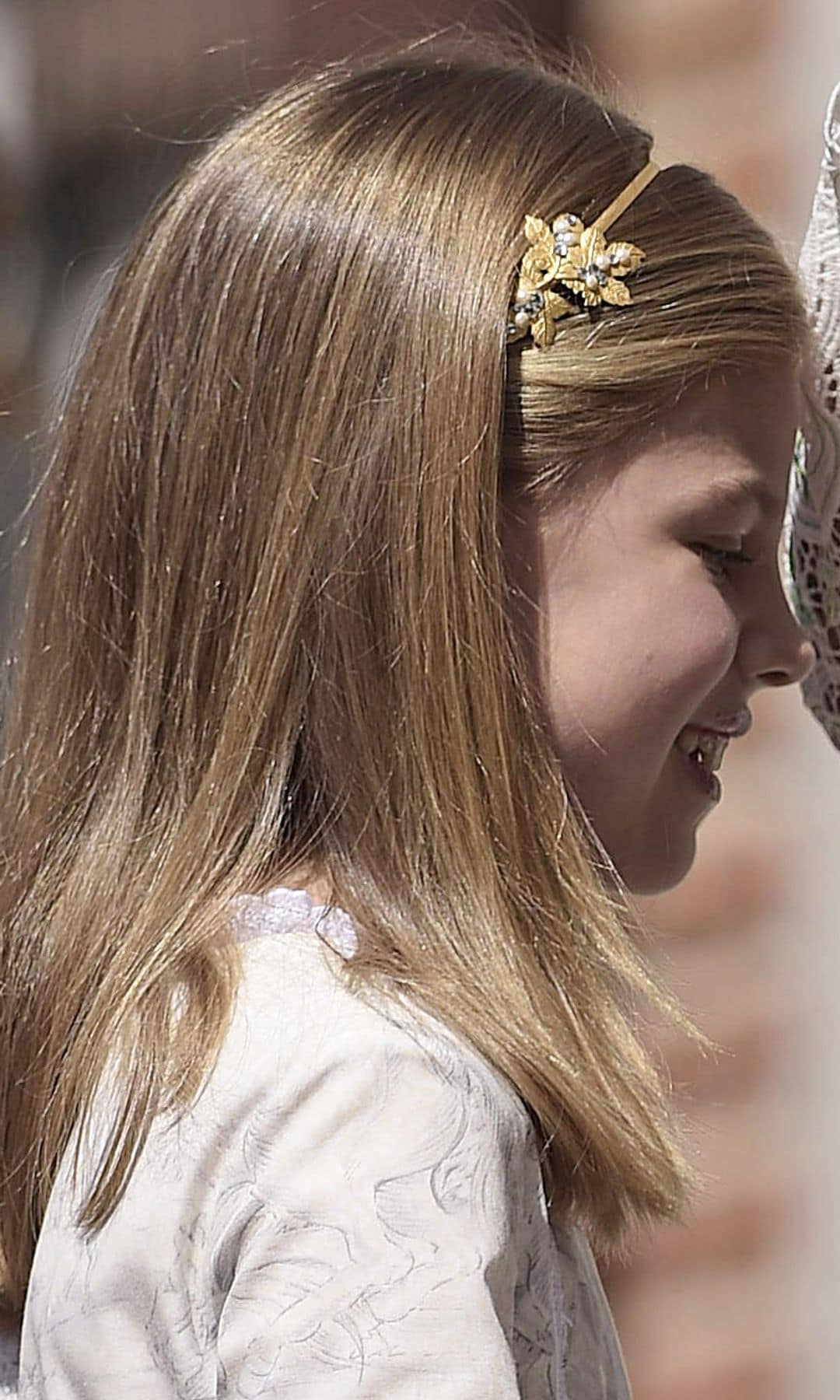 Queen Letizia and princess Sofia and Leonor of Borbon during her First Holy Communion in Madrid on Wednesday 20th May 2015