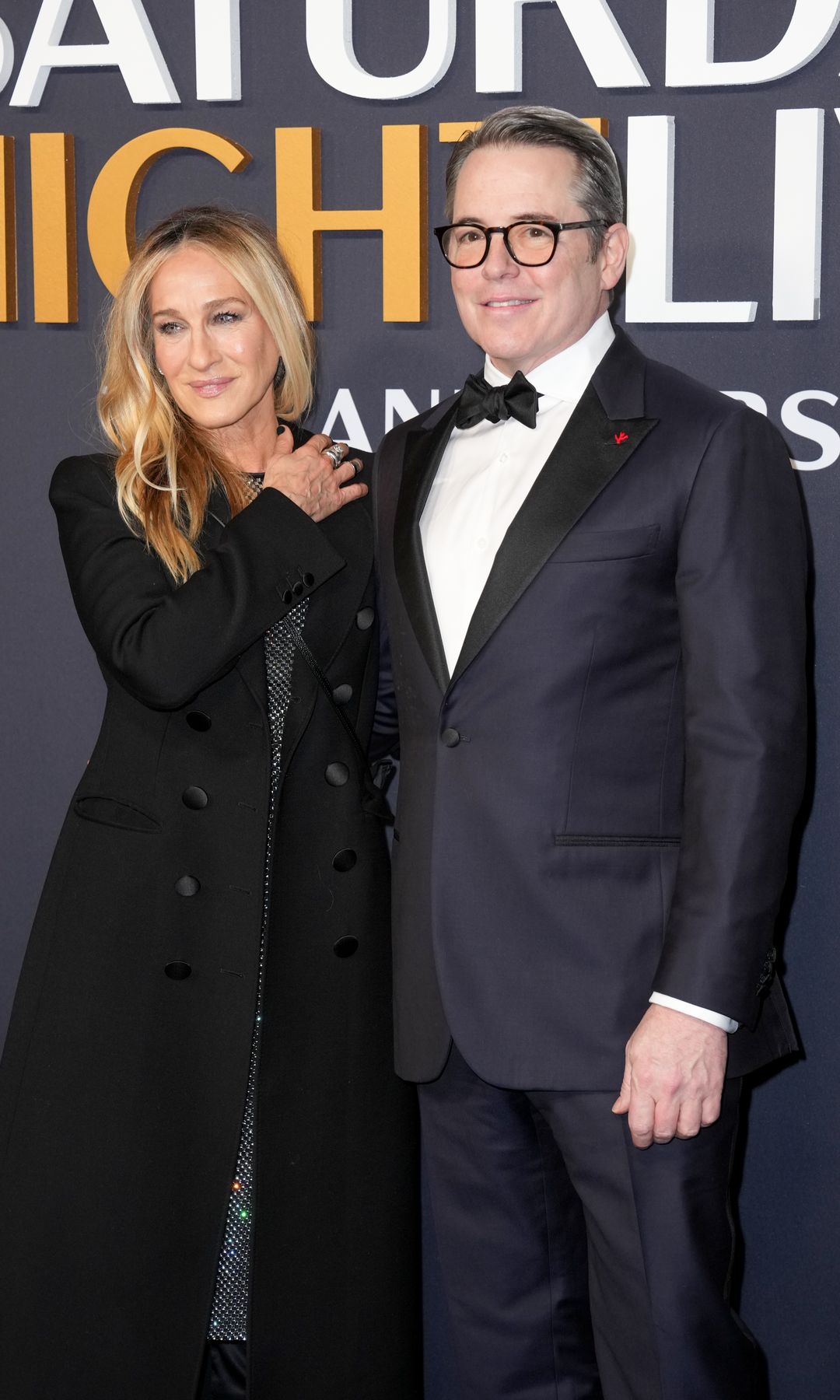 Sarah Jessica Parker y Matthew Broderick en el evento de 50 aniversario Saturday Night Live