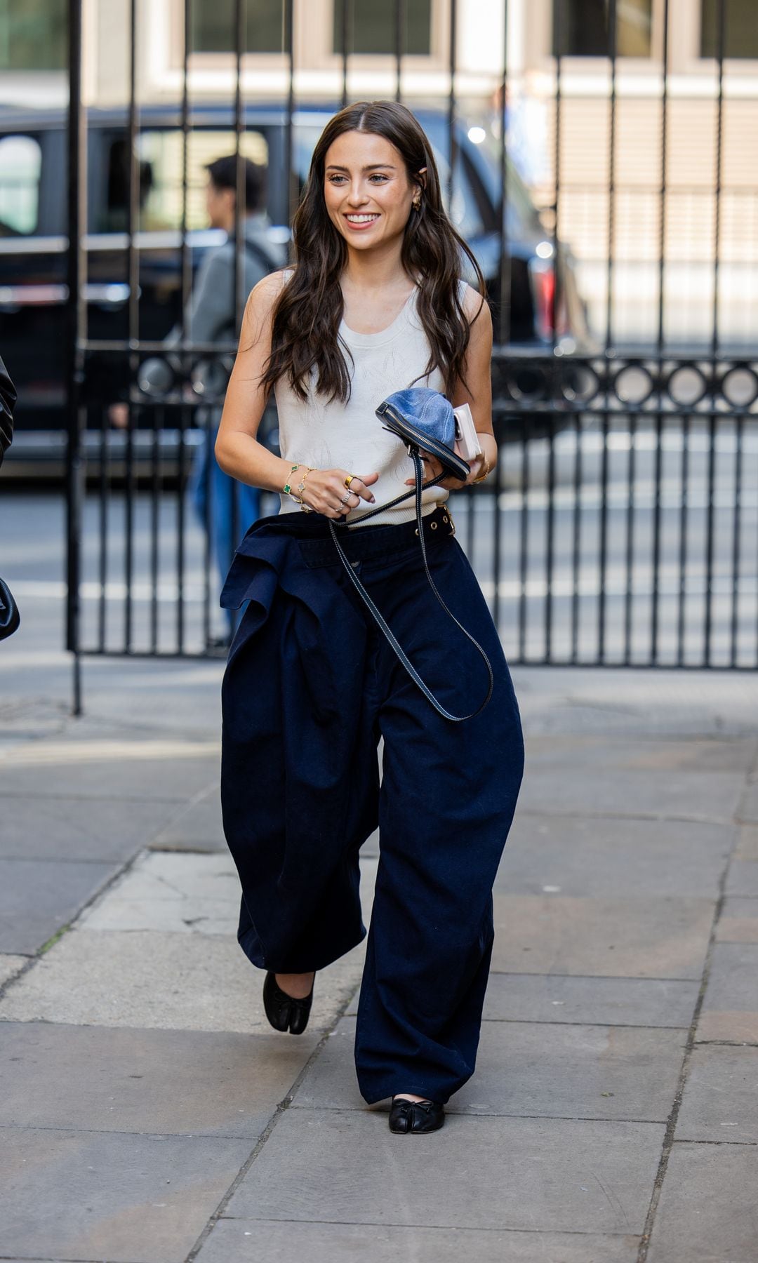 Barrel pants y top blanco