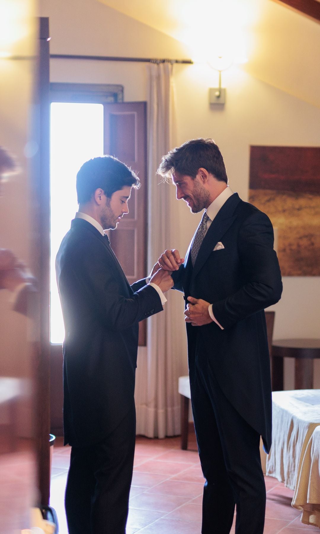 Juan Carlos y Javier, cómplices antes de su boda