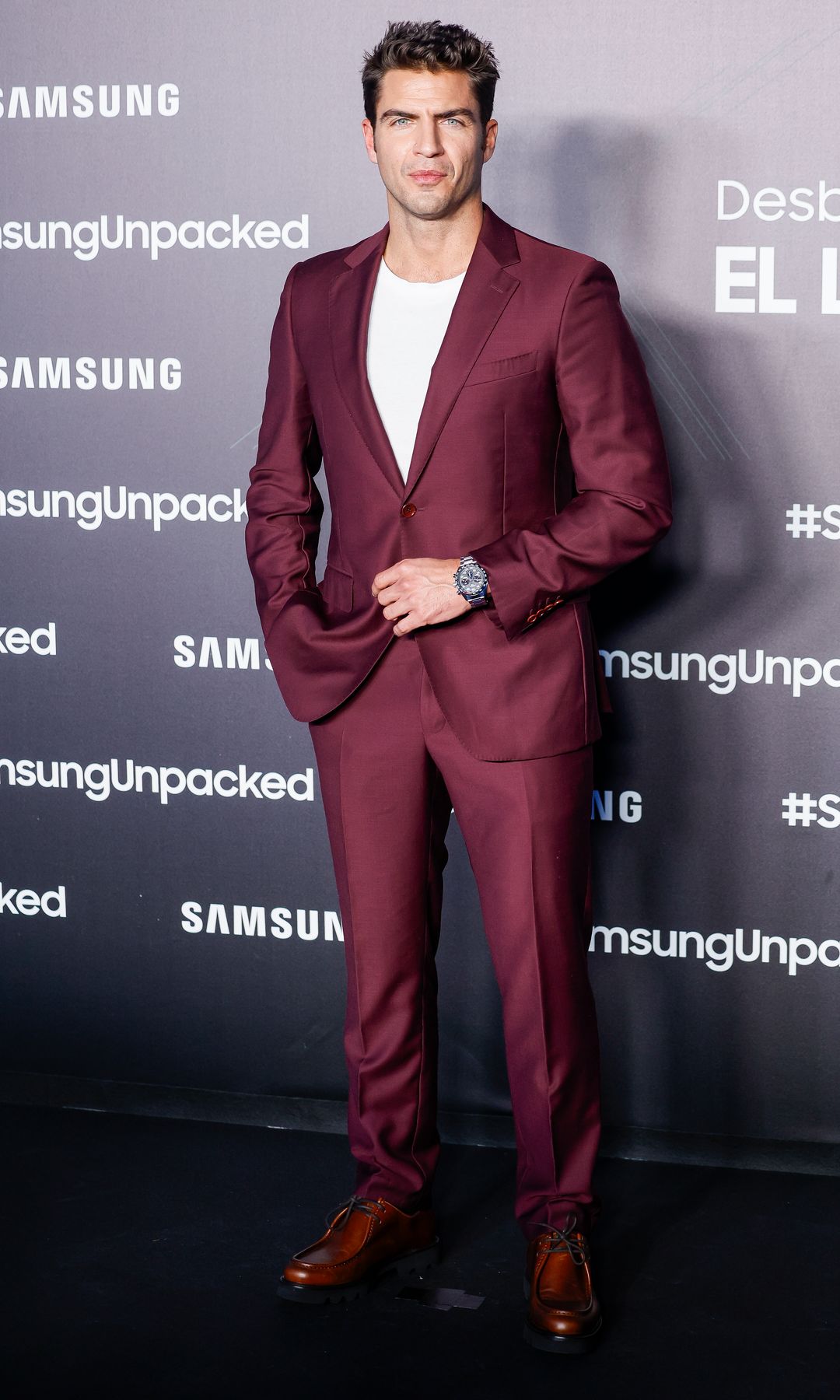 Actor Maxi Iglesias at photocall for Samsung event in Madrid on Wednesday, 22 January 2025.