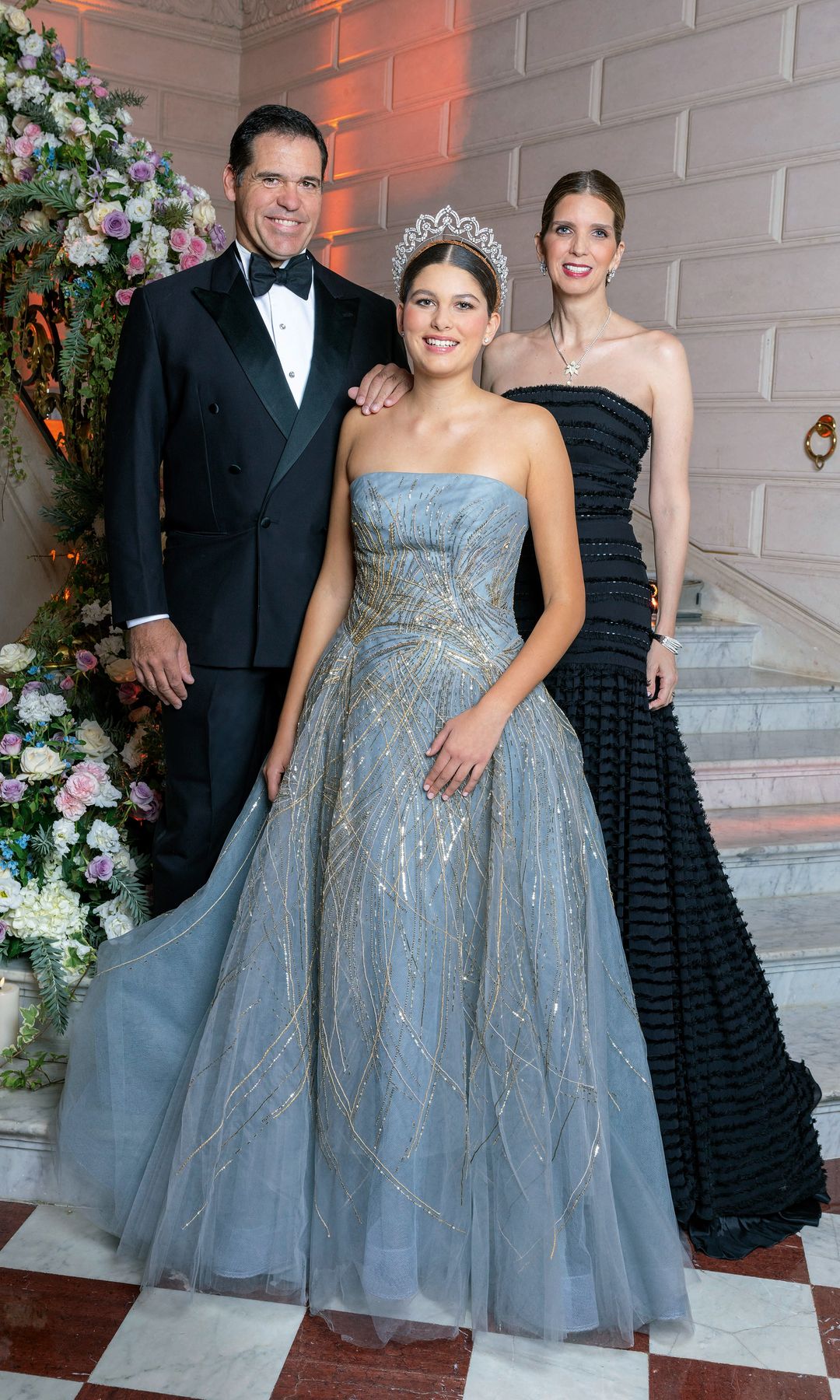 Eugenia con sus padres, Luis Alfonso y Margarita Vargas