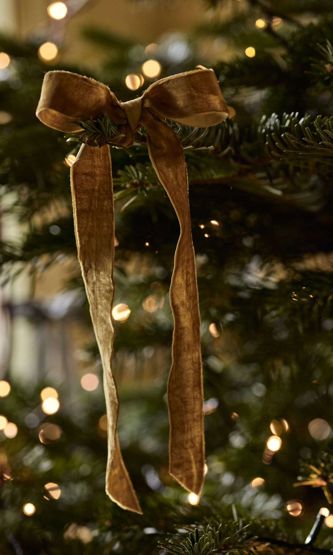 Adorno árbol de Navidad lazo rafia