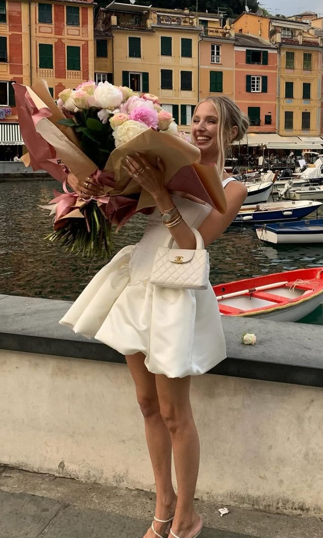 Leonie Hanne en su pedida de matrimonio