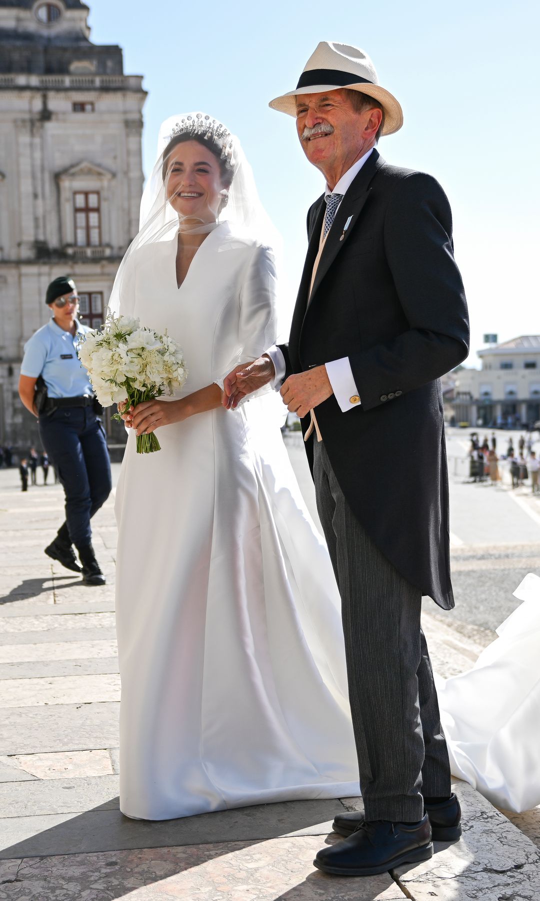 María Francisca de Braganza el día de su boda