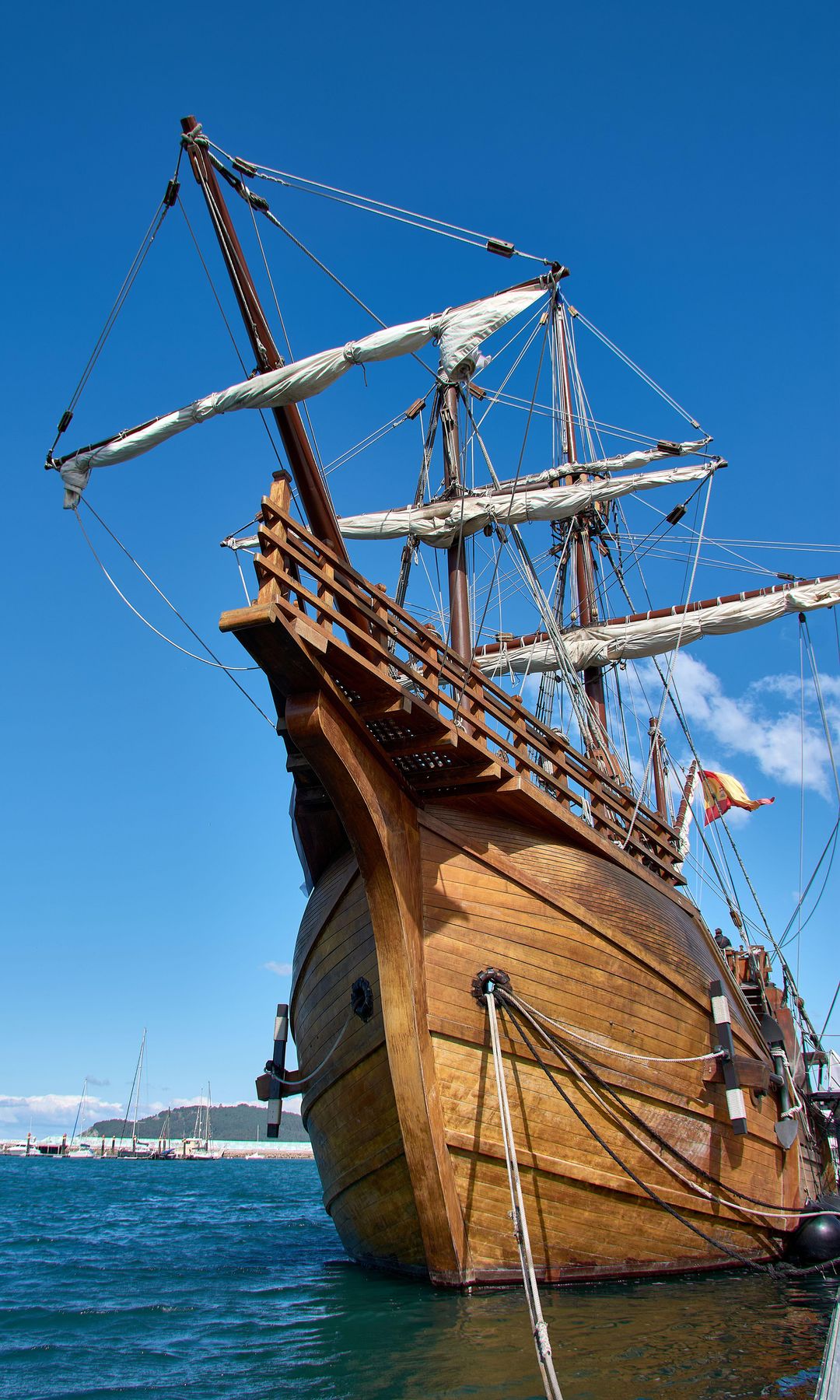 Réplica de la carabela de Cristóbal Colón en Bayona, Pontevedra