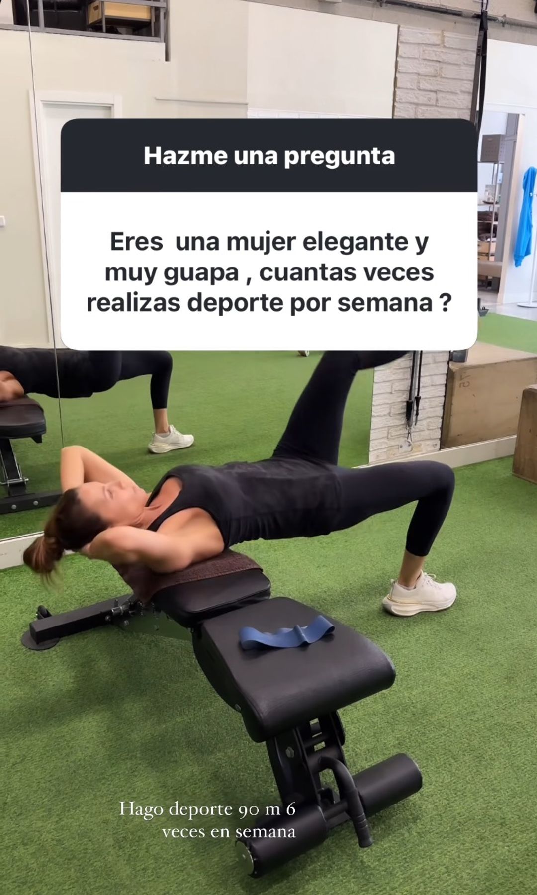 Mar Flores y su rutina de ejercicio