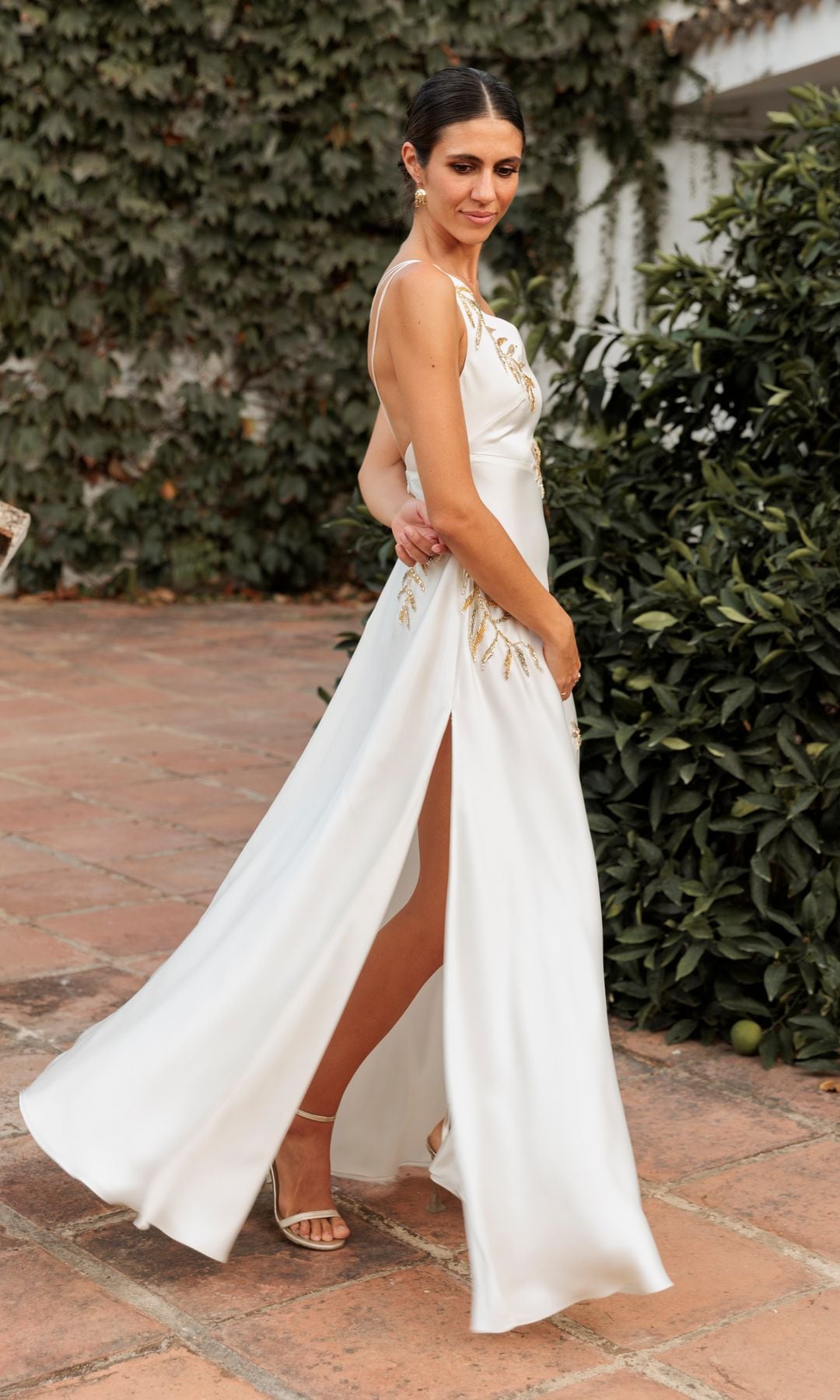 Ana Cristina Portillo con su segundo vestido de novia