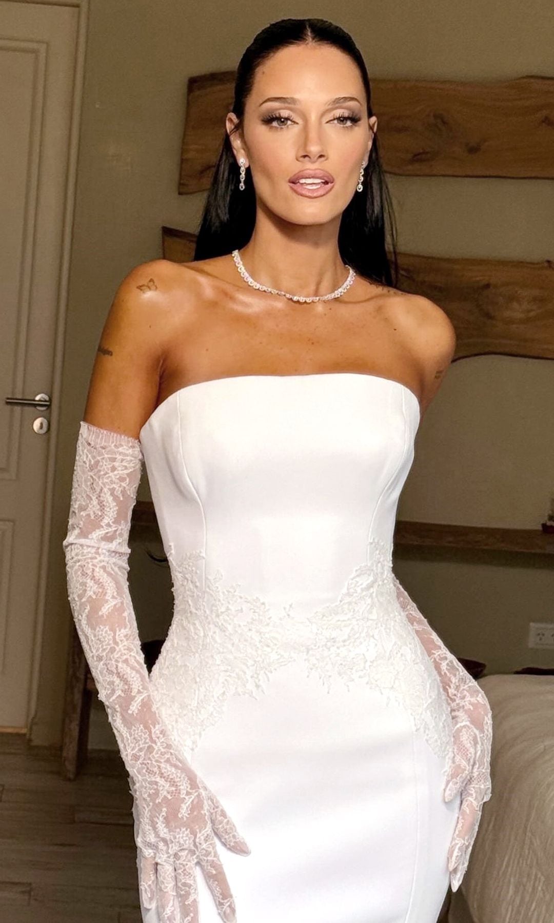 Oriana Sabatini vestida de novia