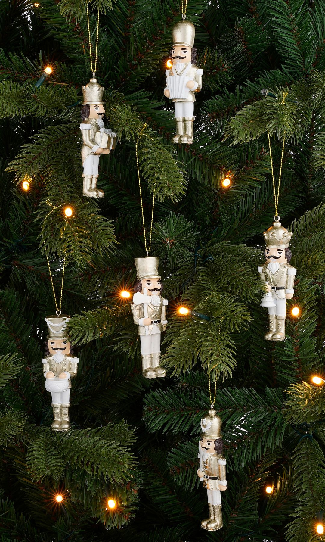 Adornos de árbol de Navidad con figuras del Cascanueces