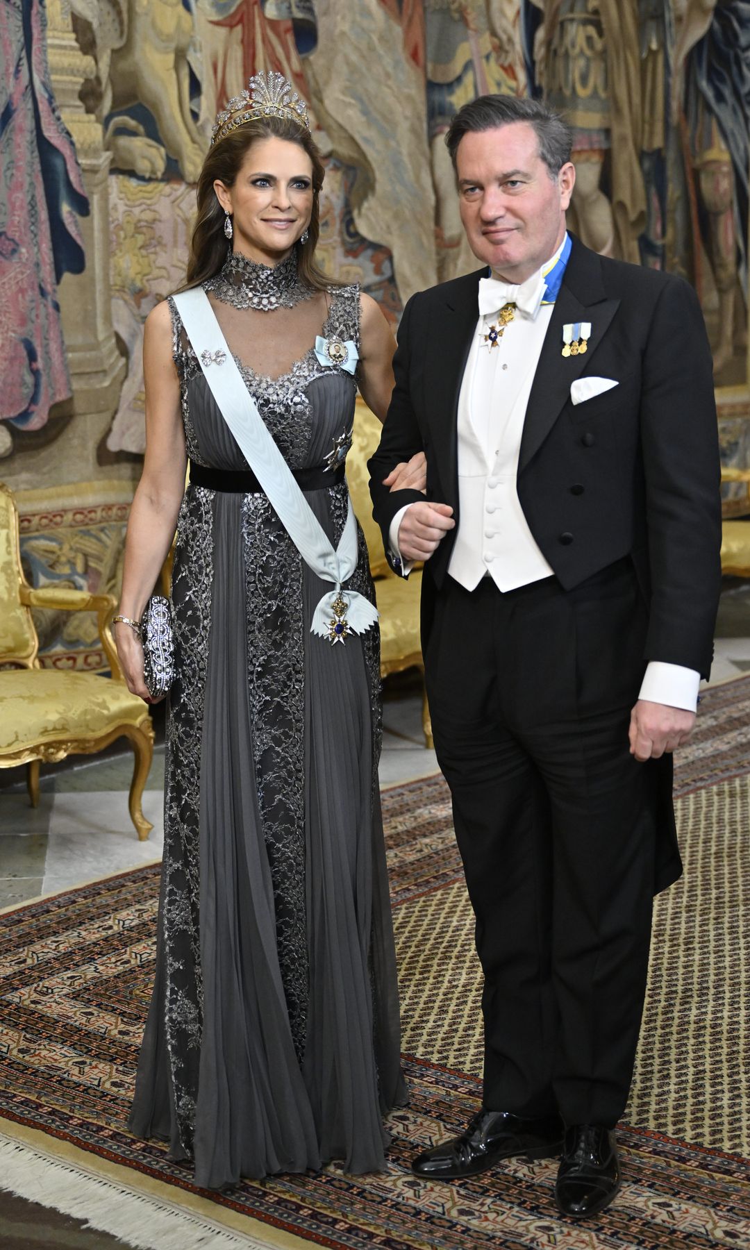 Magdalena de Suecia en la cena con los galardonados al Nobel de 2024