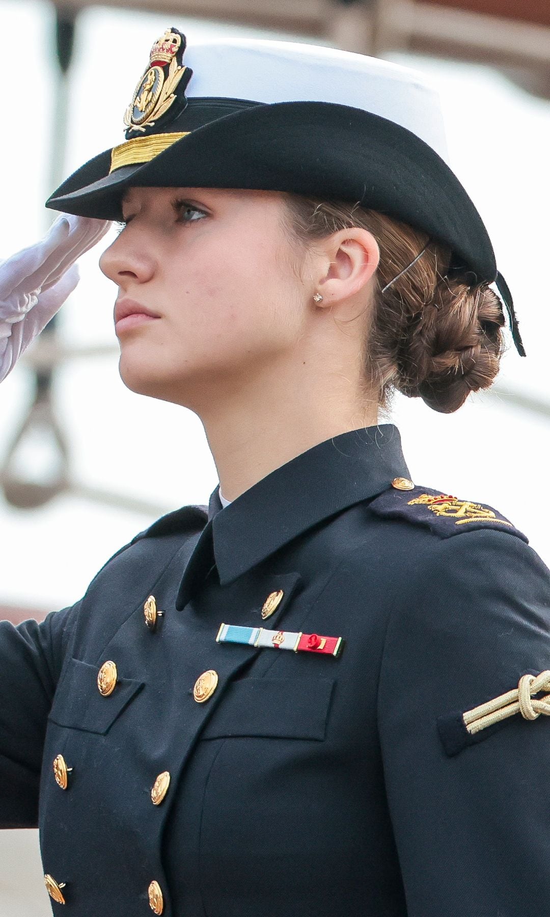 Princess Leonor of Borbon attending Departure Ceremony of Juan Sebastian ElCano in Cadiz on Saturday, 11 January 2025.