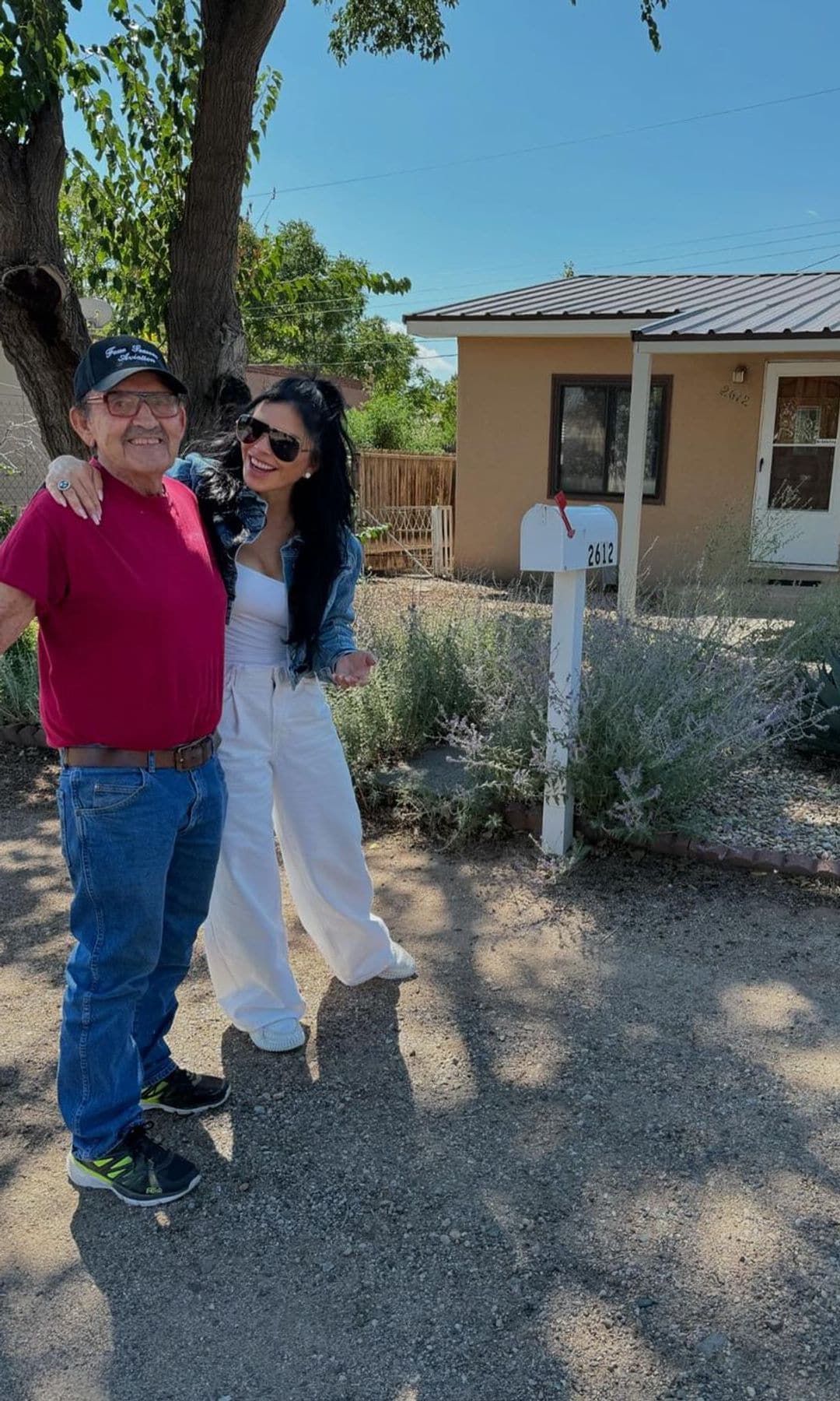 Lauren Sánchez con su papá