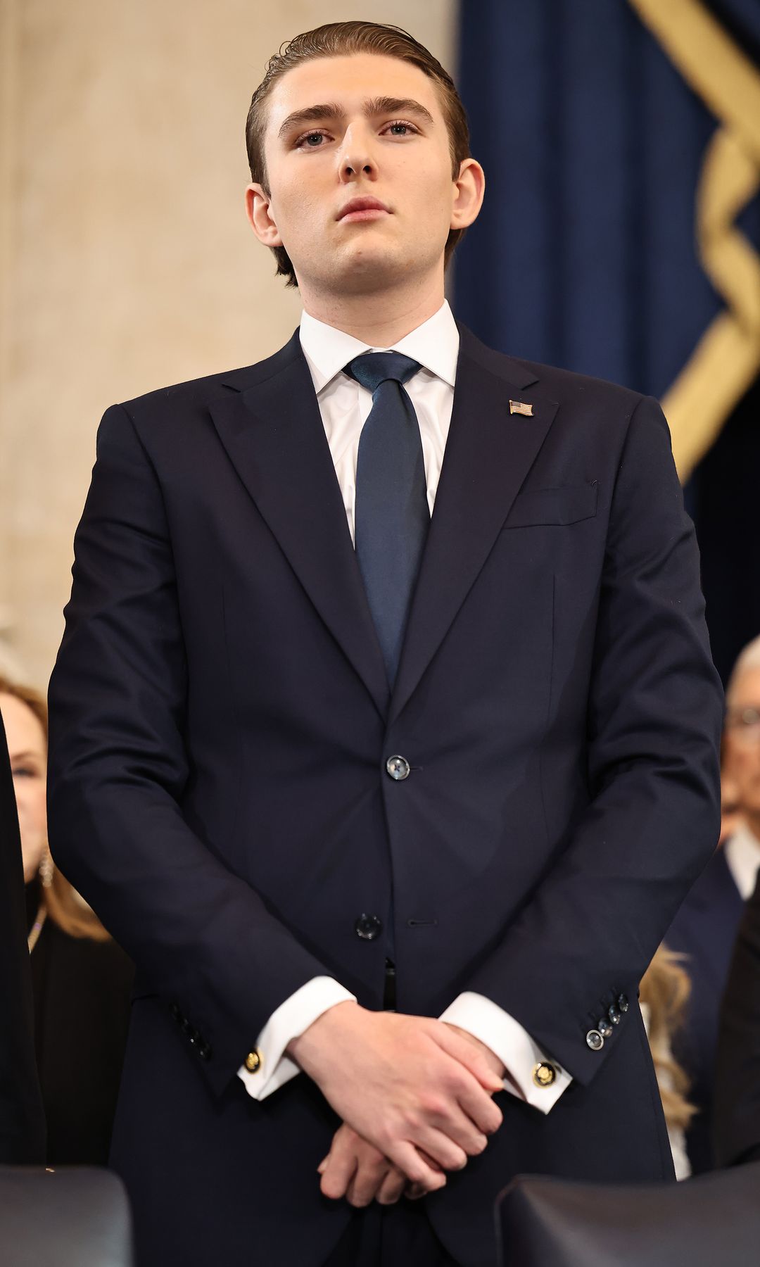 Barron Trump during the 47th President of the United States at the 60th Presidential Inauguration in Washington, DC on Monday, January 20, 2025.