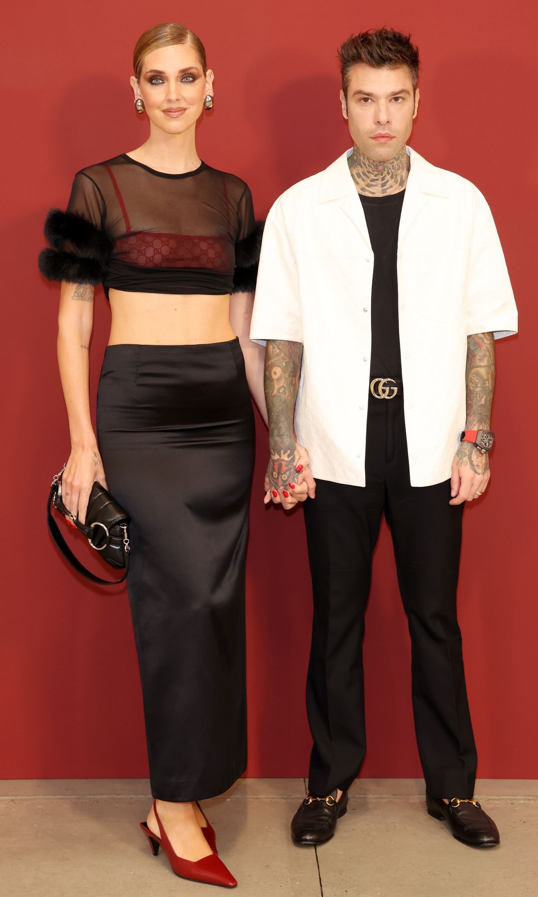 Chiara Ferragni y Fedez en la Milan Fashion Week 2023