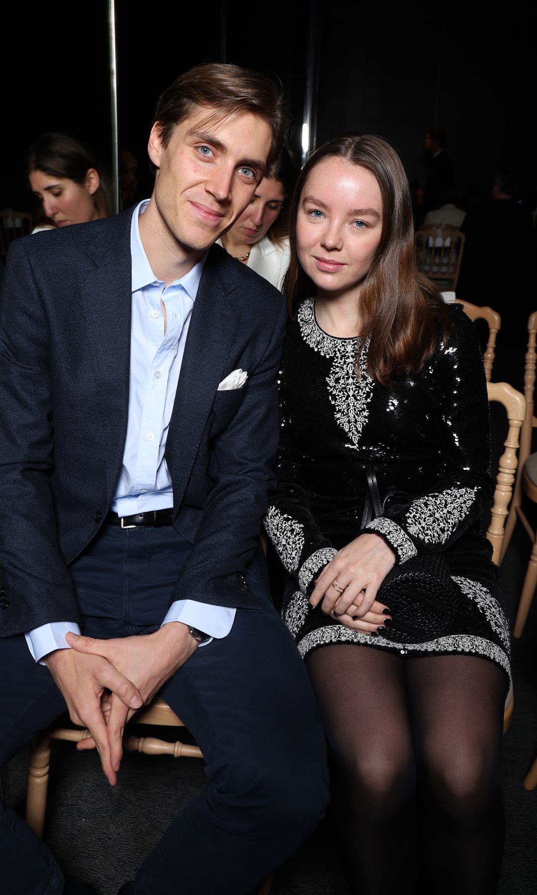 Ben Sylvester-Strautmann y Alexandra de Hannover en el desfile de Giambattista Valli Alta Costura París