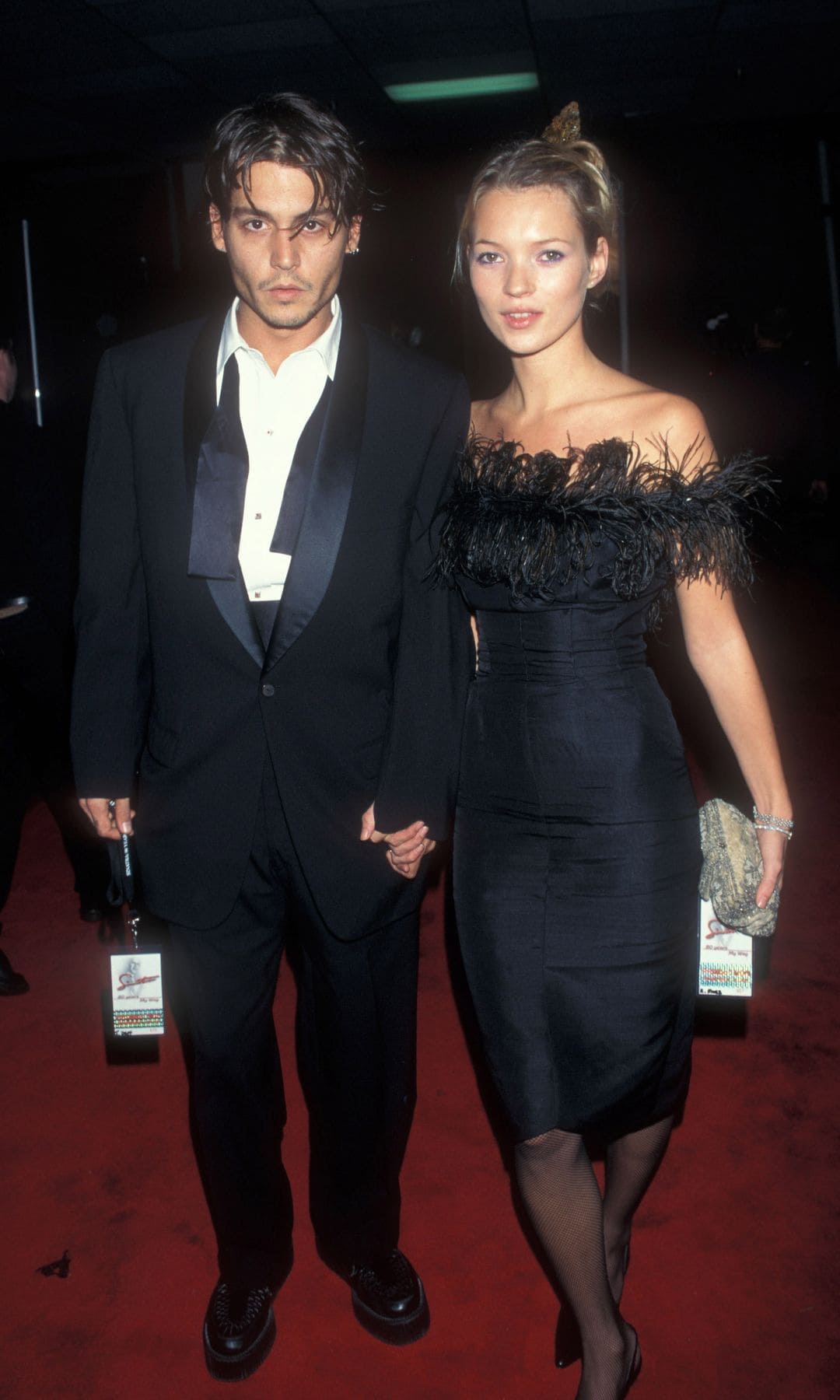 Las escaleras de "Miedo y asco en Las Vegas" en Cannes, Francia, el 15 de mayo de 1998 - Johnny Depp y Kate Moss.